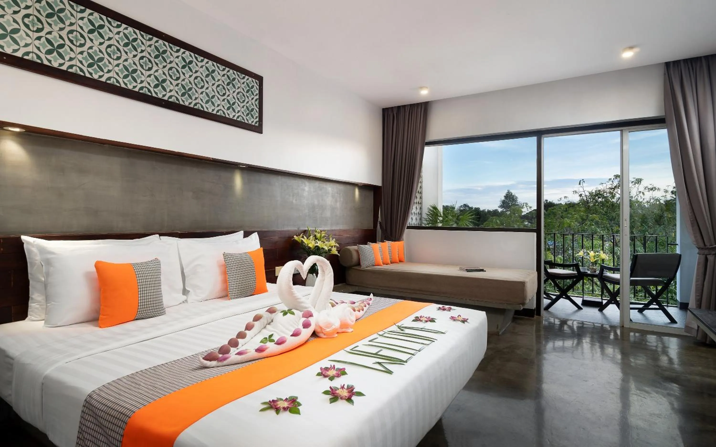 Bed in The Calm Oasis