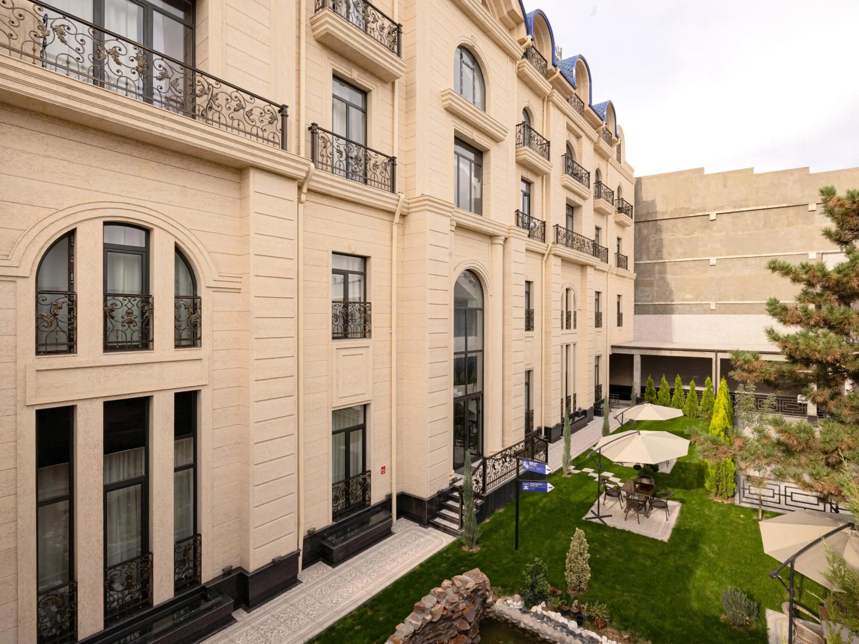 Inner courtyard view in Baden-Baden Hotel Tashkent