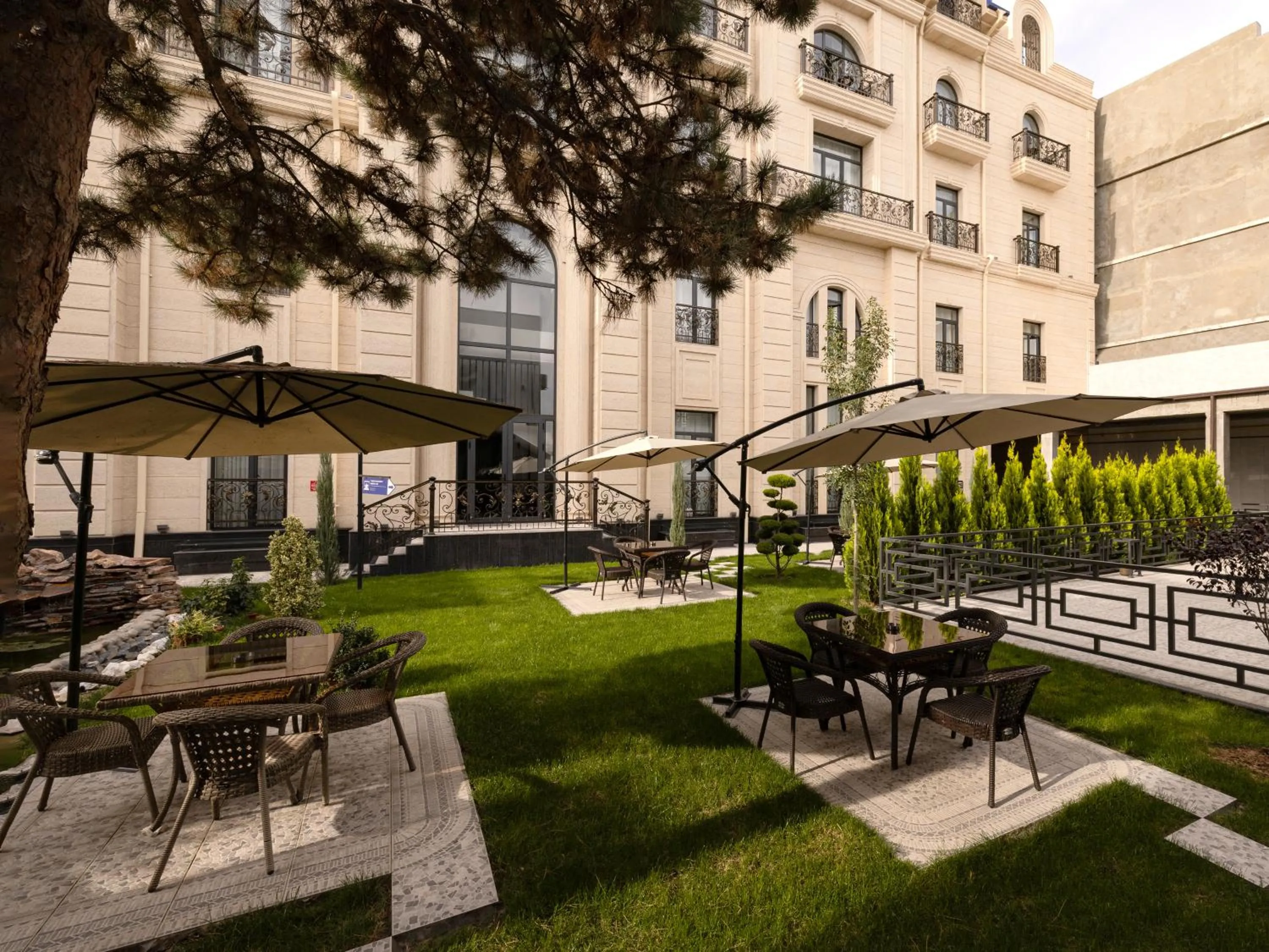 Inner courtyard view in Baden-Baden Hotel Tashkent