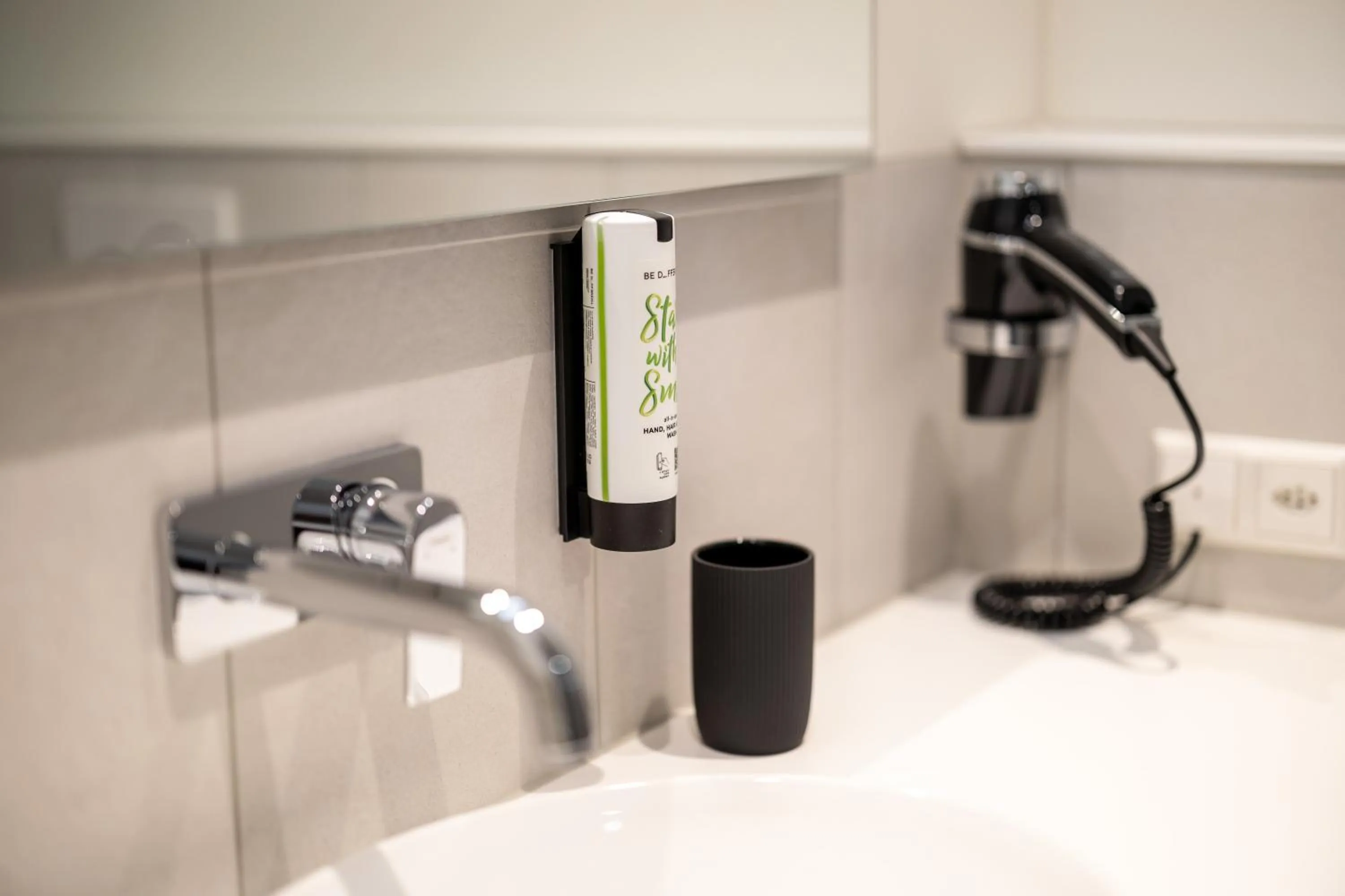 Bathroom in b_smart motel Amriswil