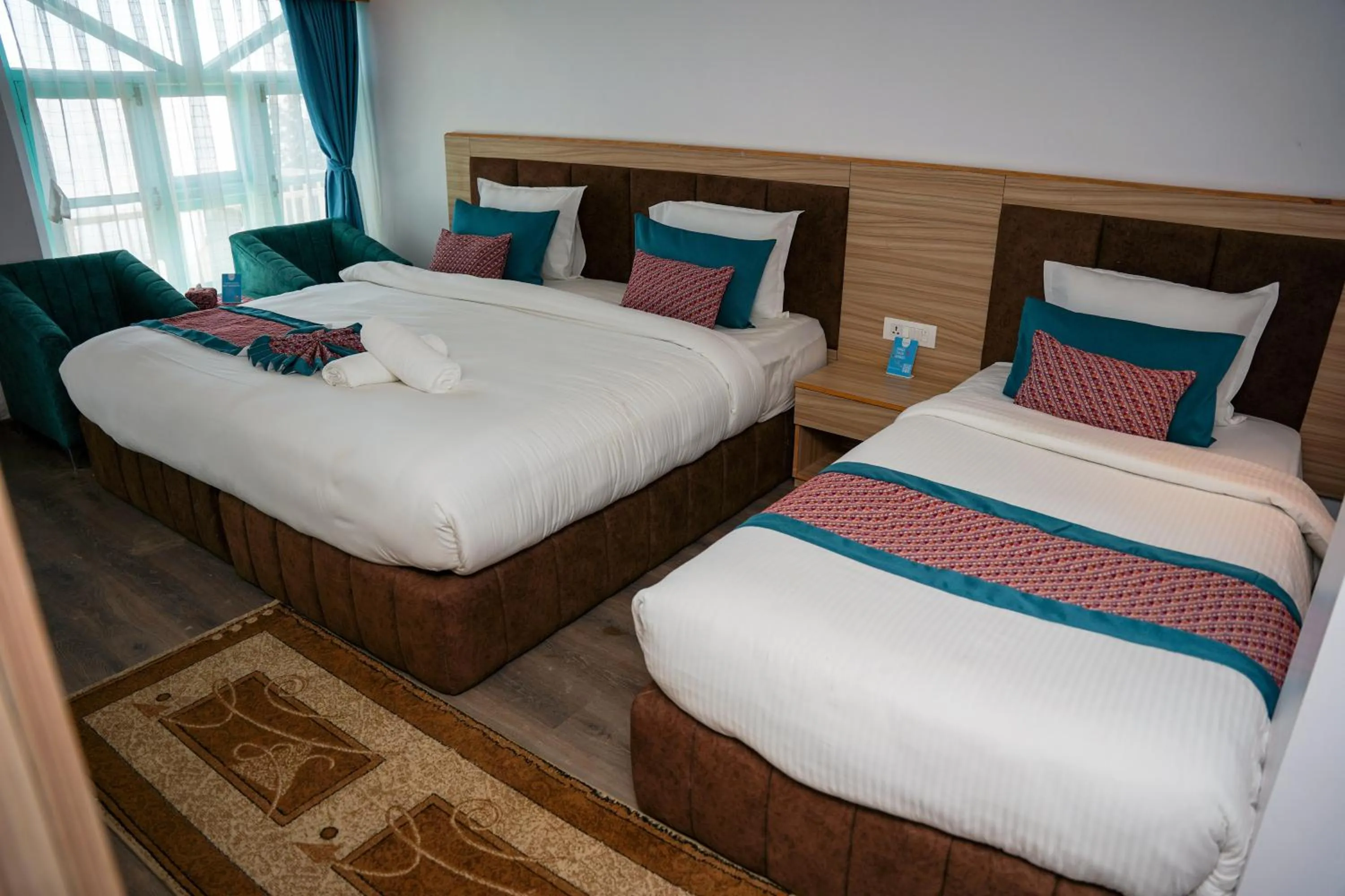 Bedroom, Bed in Mountain Vista Retreat - Nagarkot