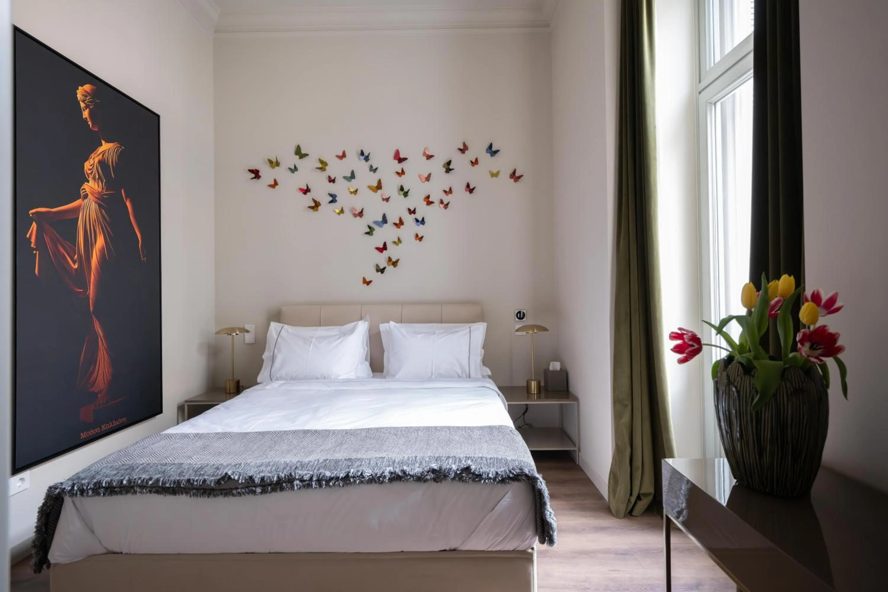 Bedroom, Bed in Nine Athens Hotel