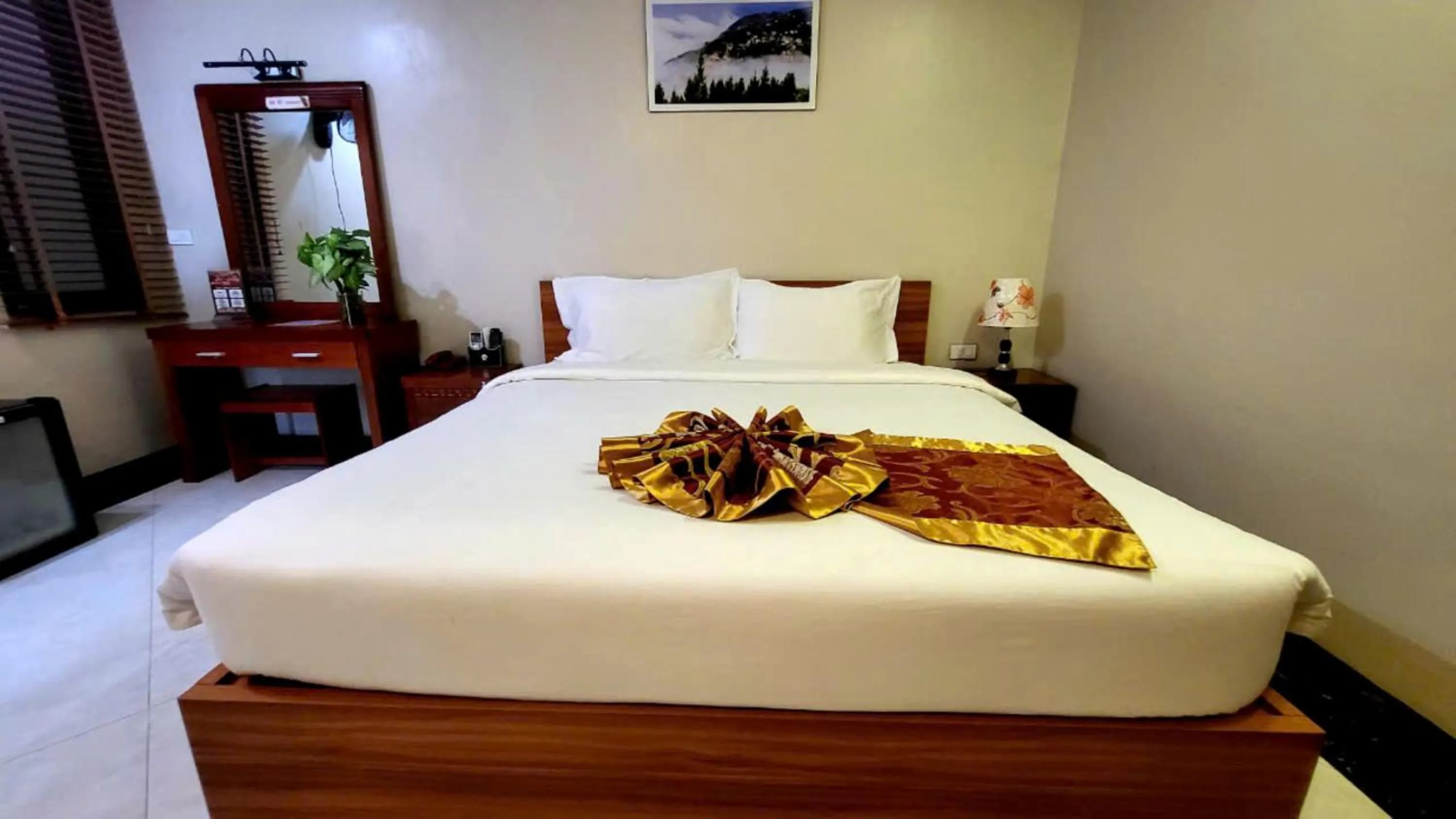 Bed in New Sun Hotel Sapa