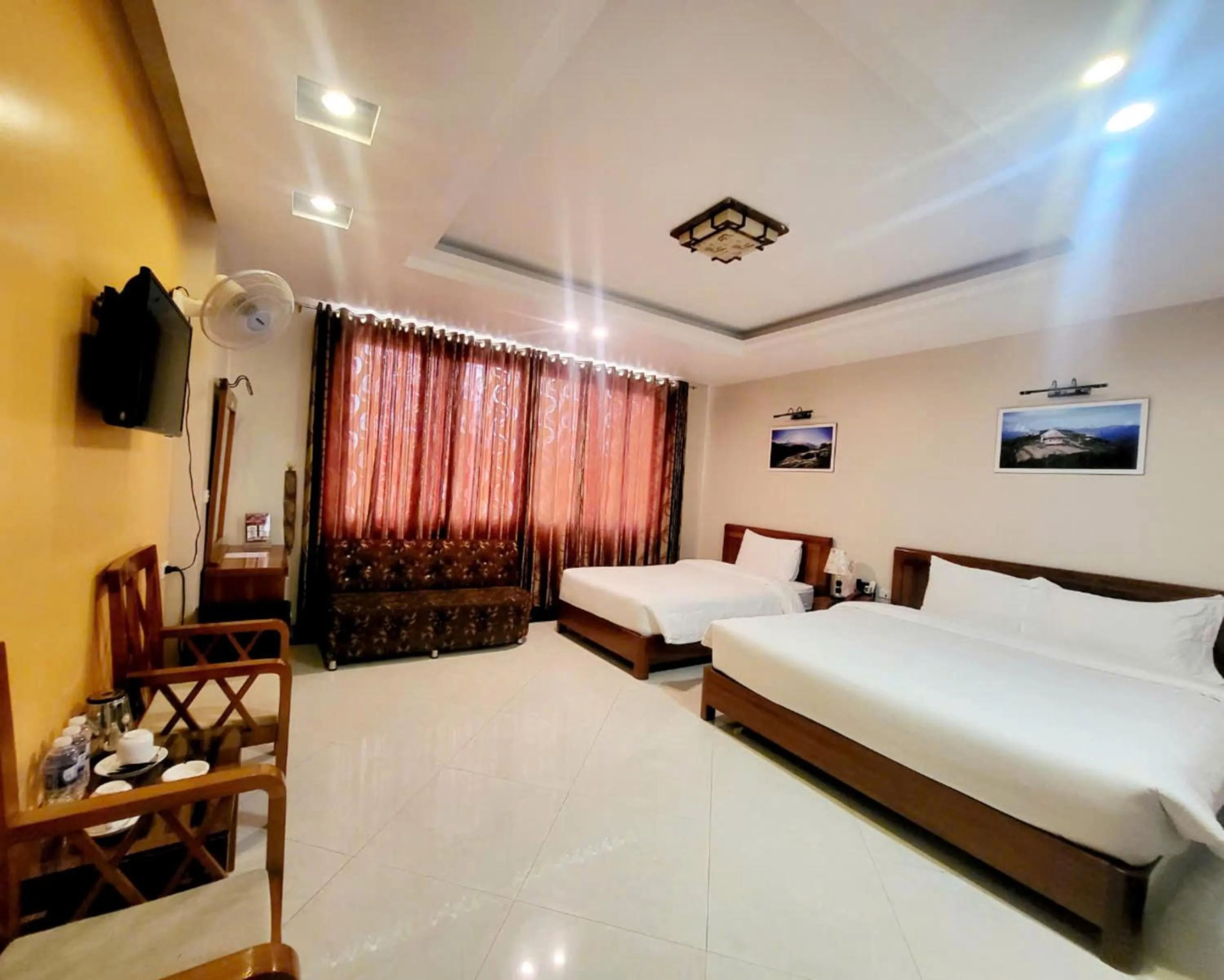 Bed in New Sun Hotel Sapa