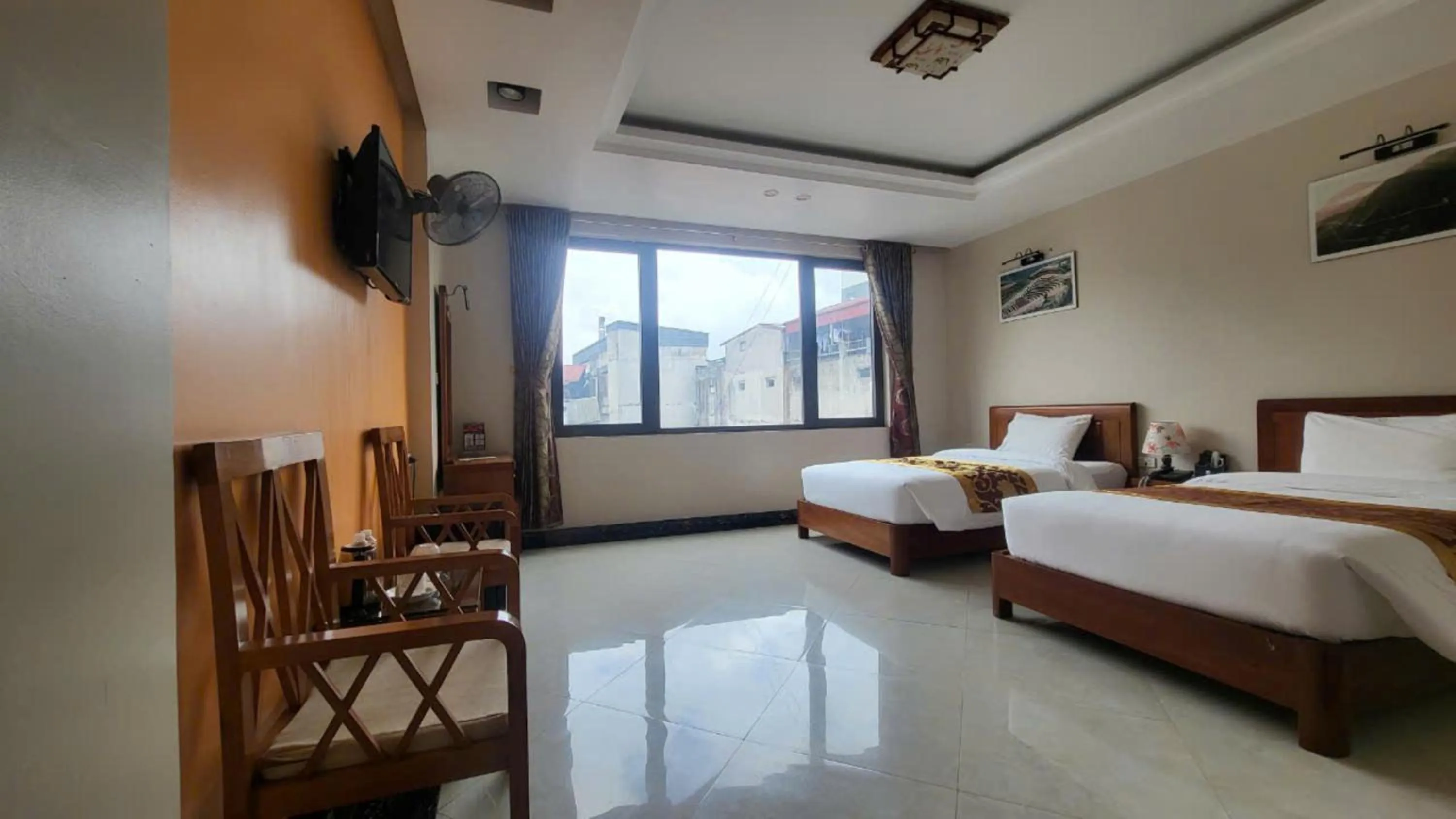 Bed in New Sun Hotel Sapa