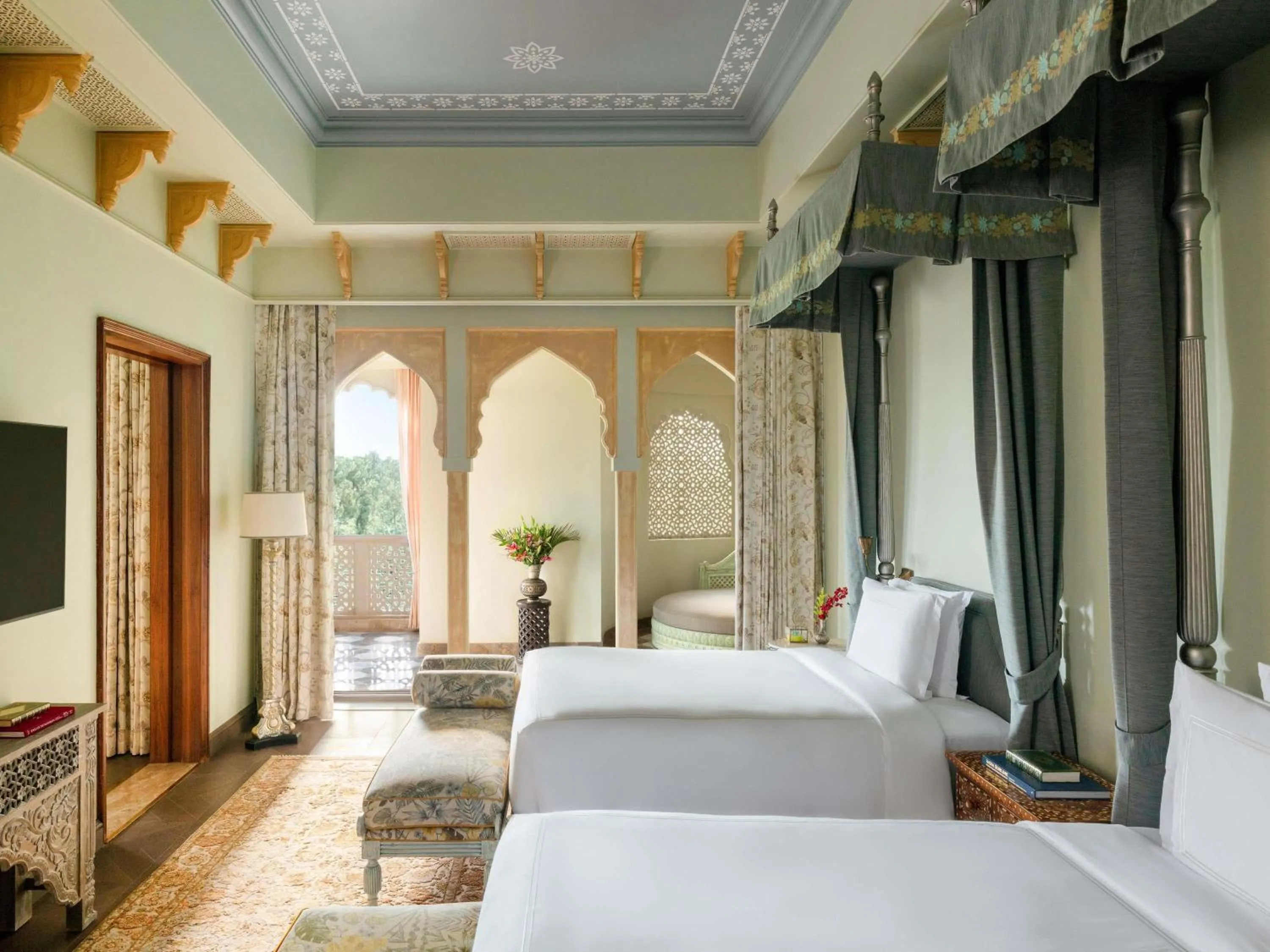 Bedroom, Bed in Raffles Jaipur