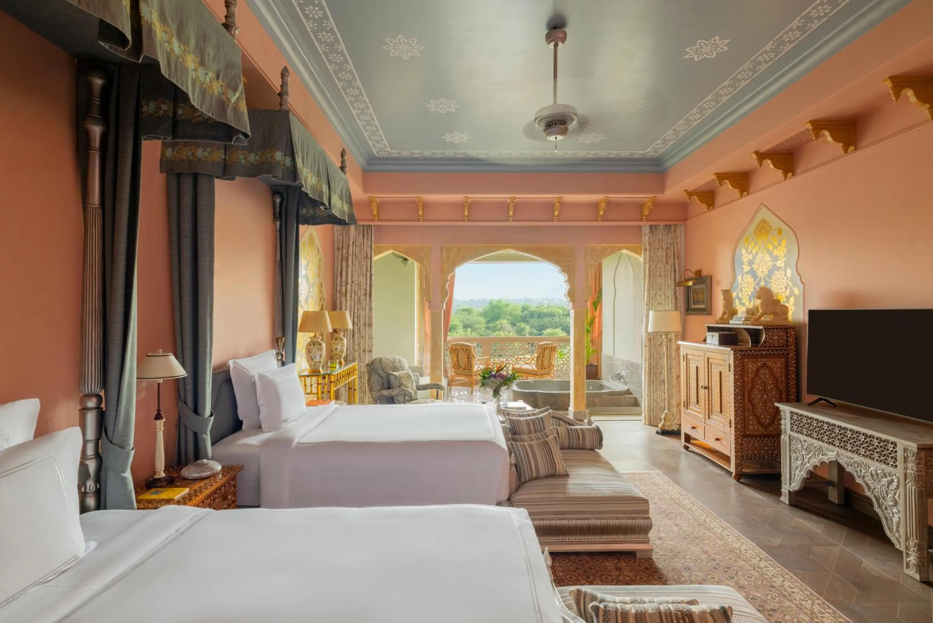 Bedroom, Bed in Raffles Jaipur