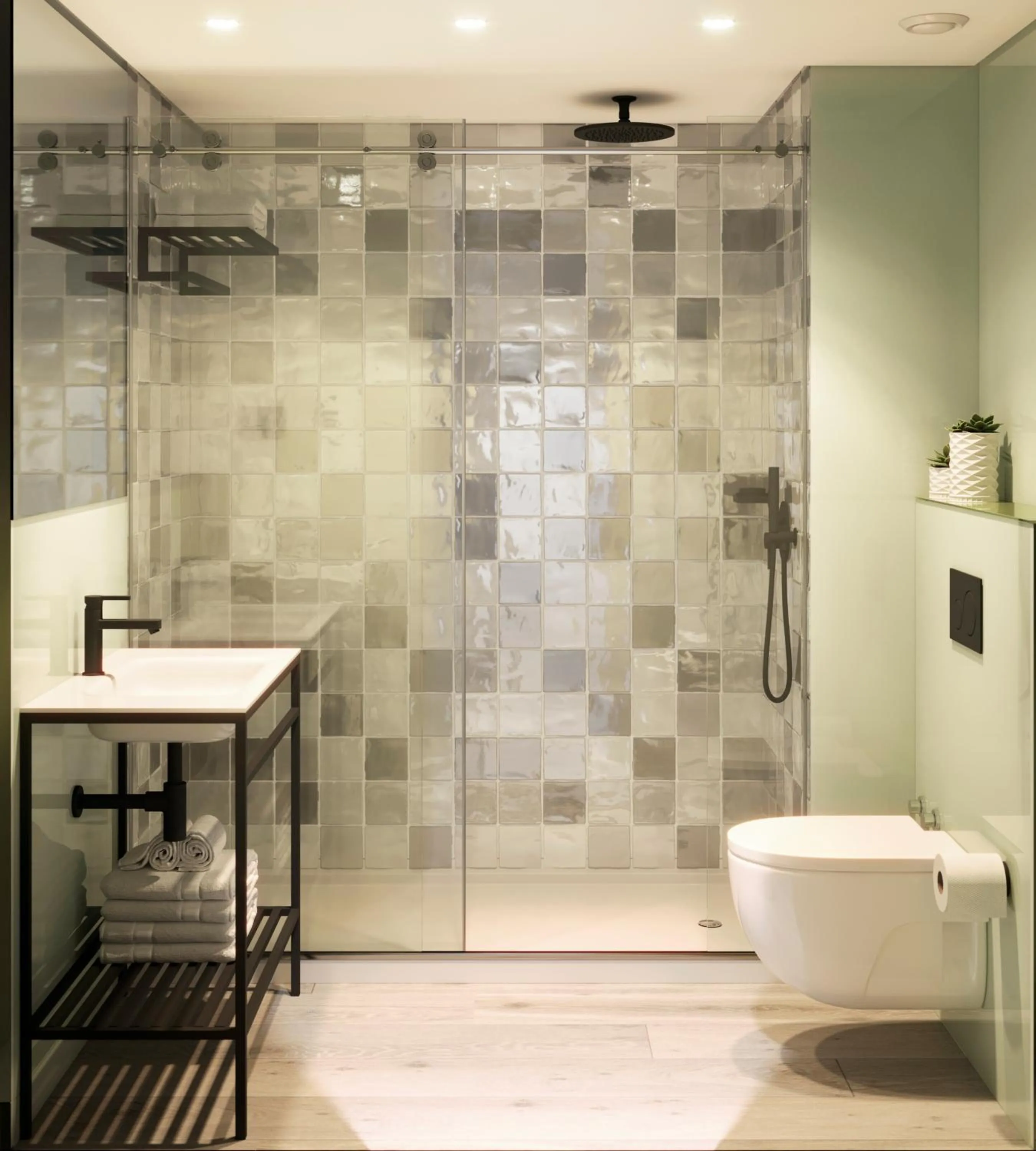 Shower in ibis Styles Lisboa Aeroporto