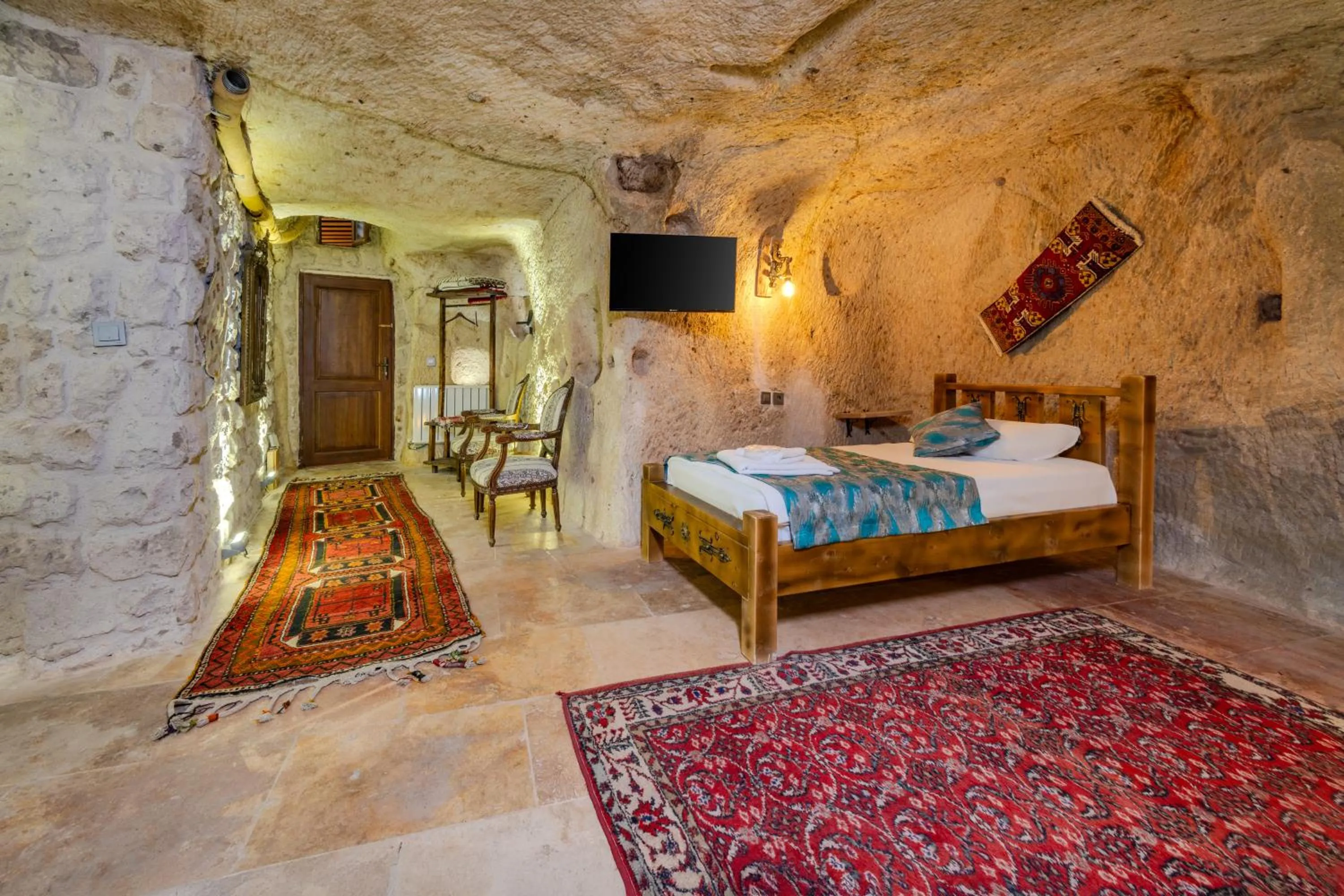 Bed in Lubberona Cave Cappadocia