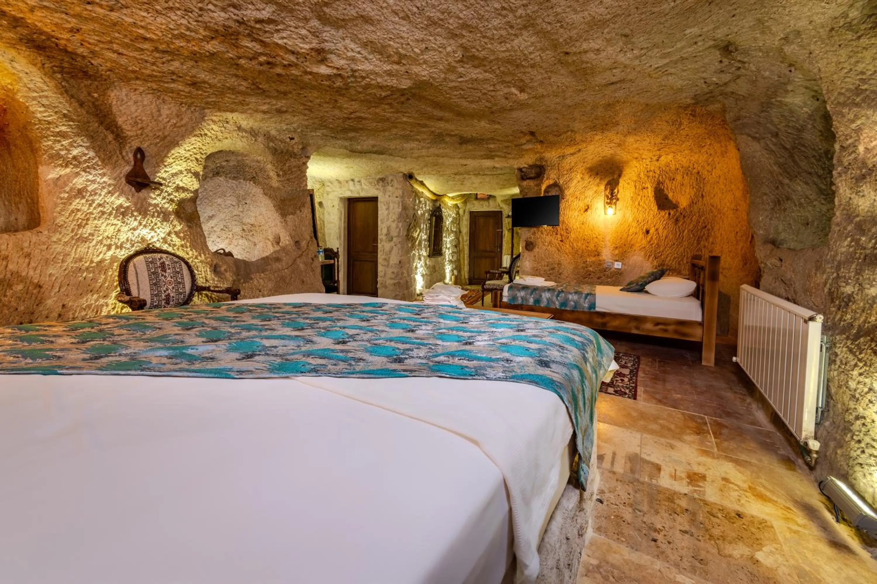 Bed in Lubberona Cave Cappadocia