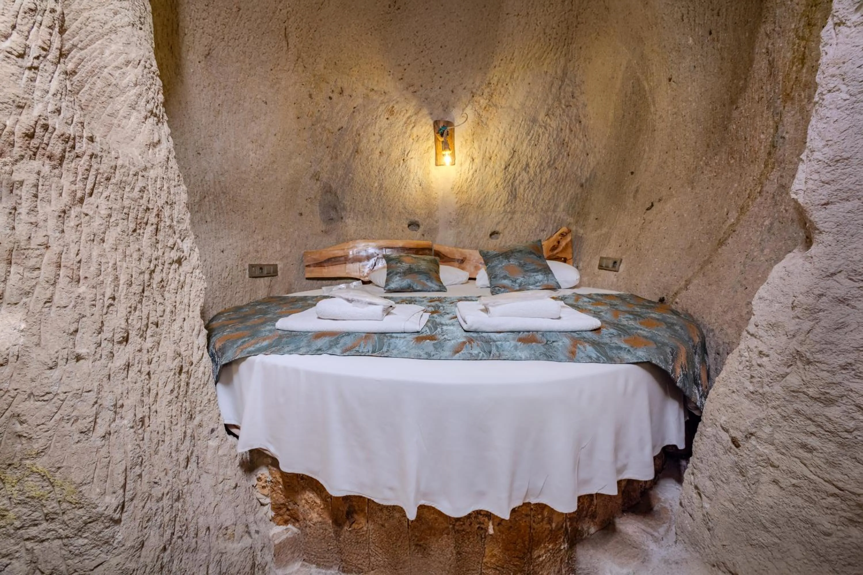 Bed in Lubberona Cave Cappadocia