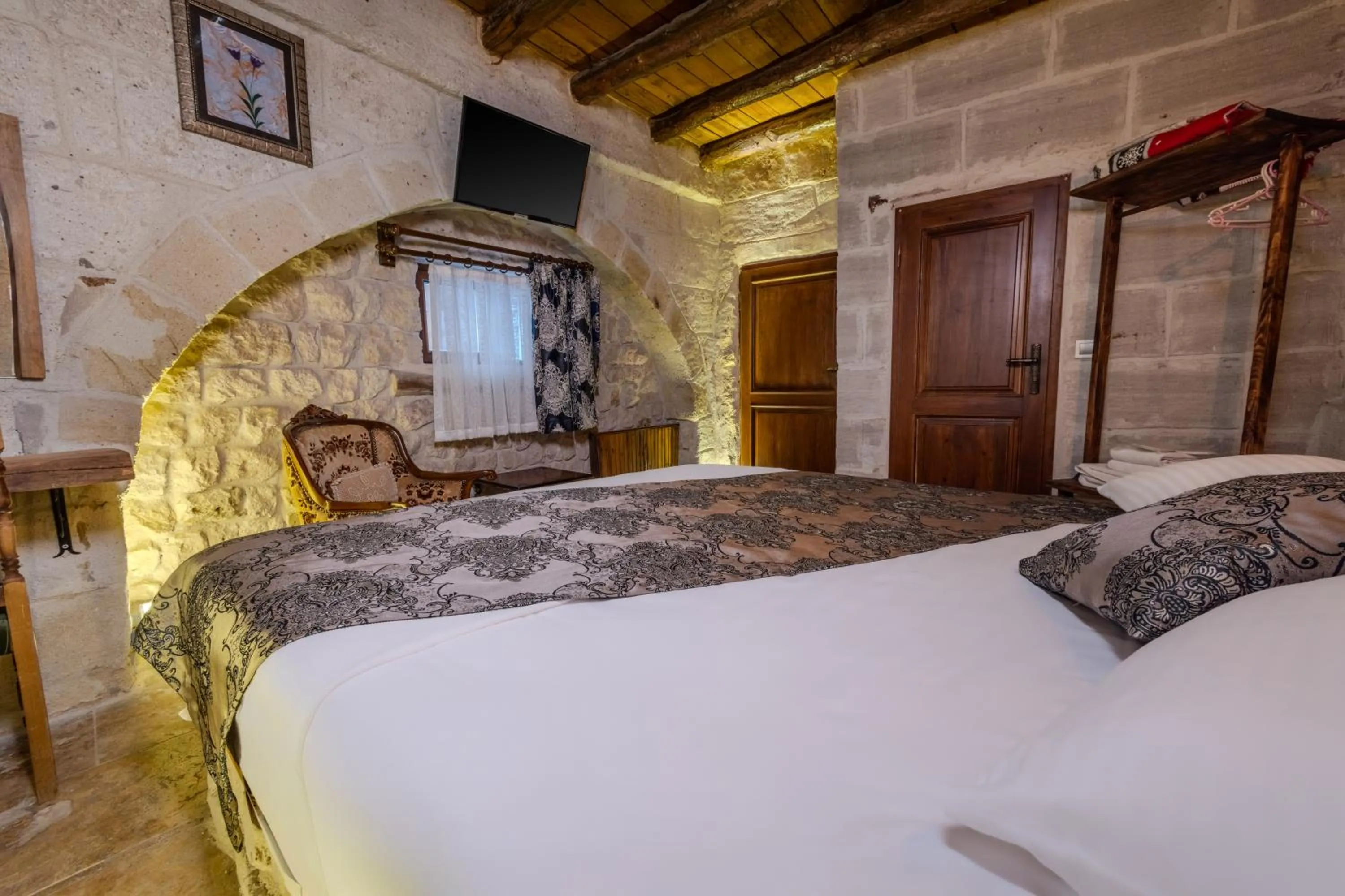 Bed in Lubberona Cave Cappadocia