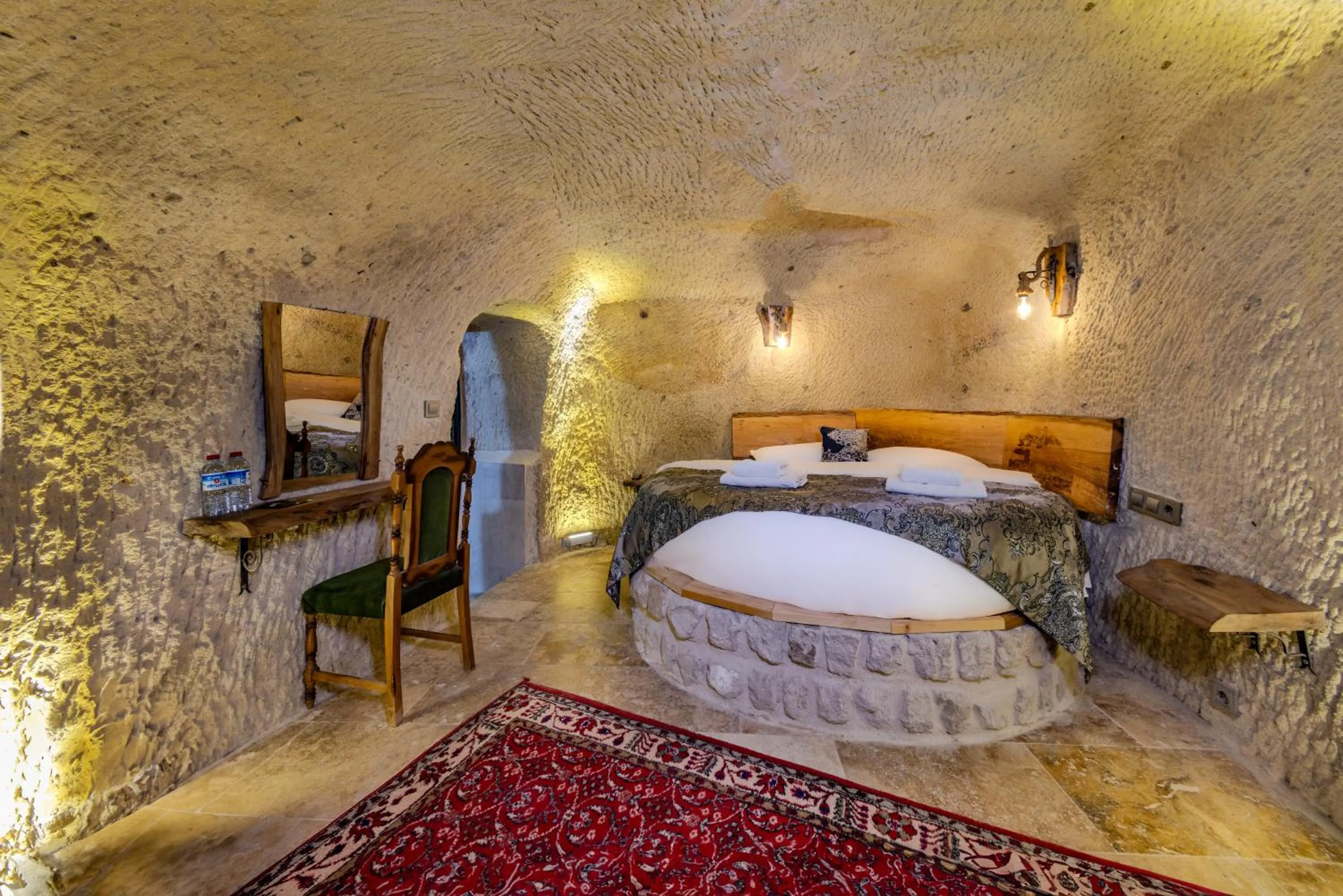 Bed in Lubberona Cave Cappadocia