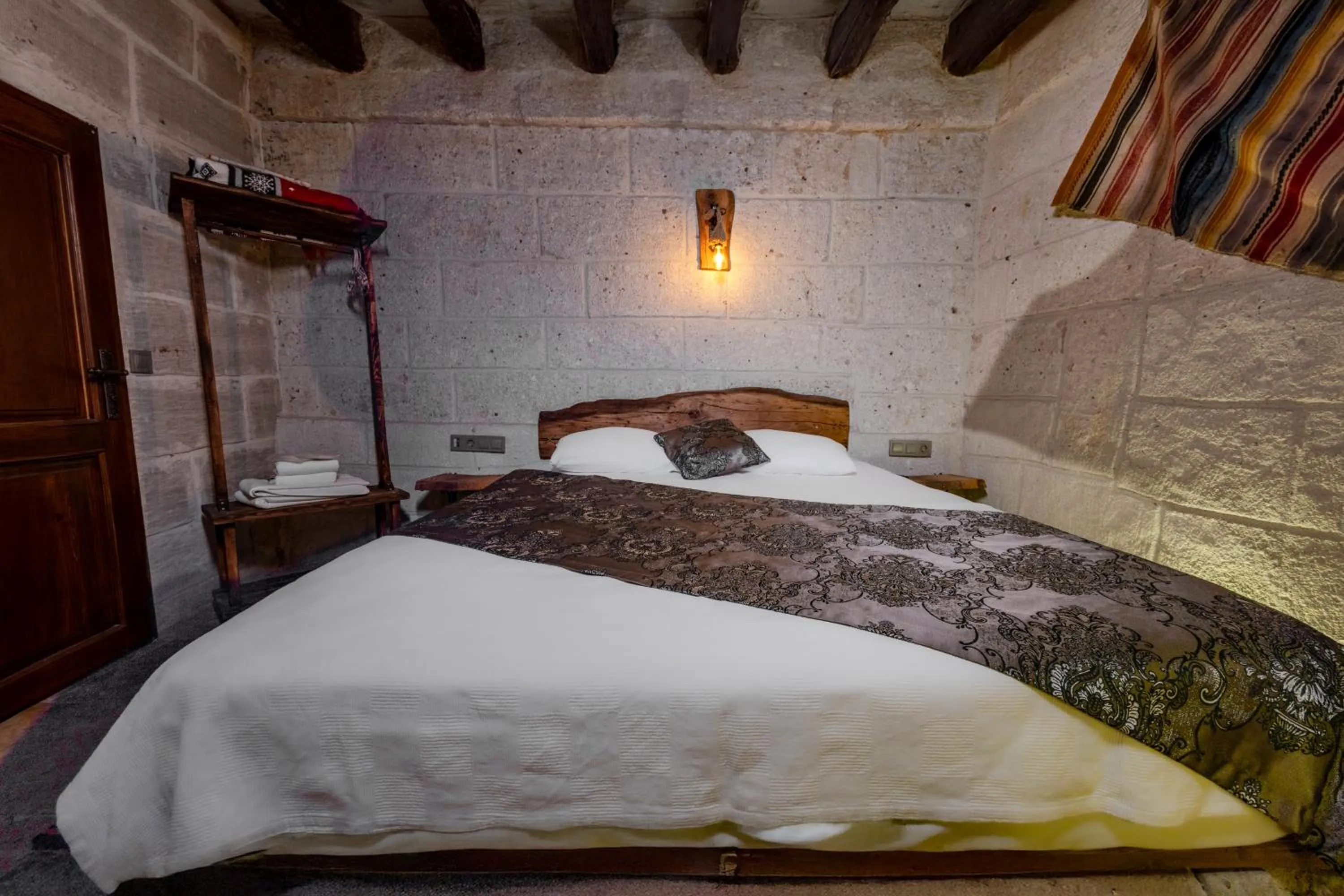 Bed in Lubberona Cave Cappadocia