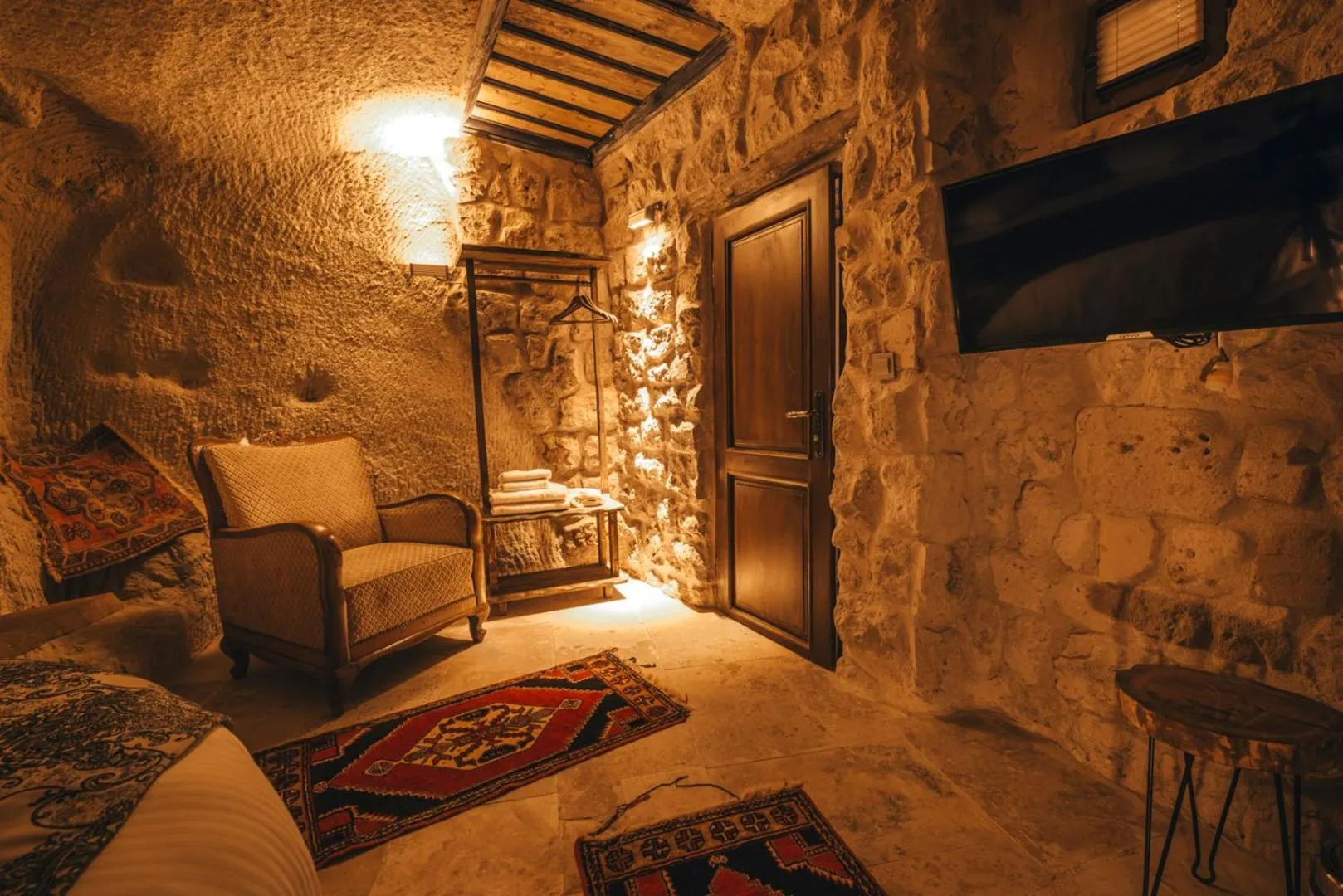 Bed in Lubberona Cave Cappadocia