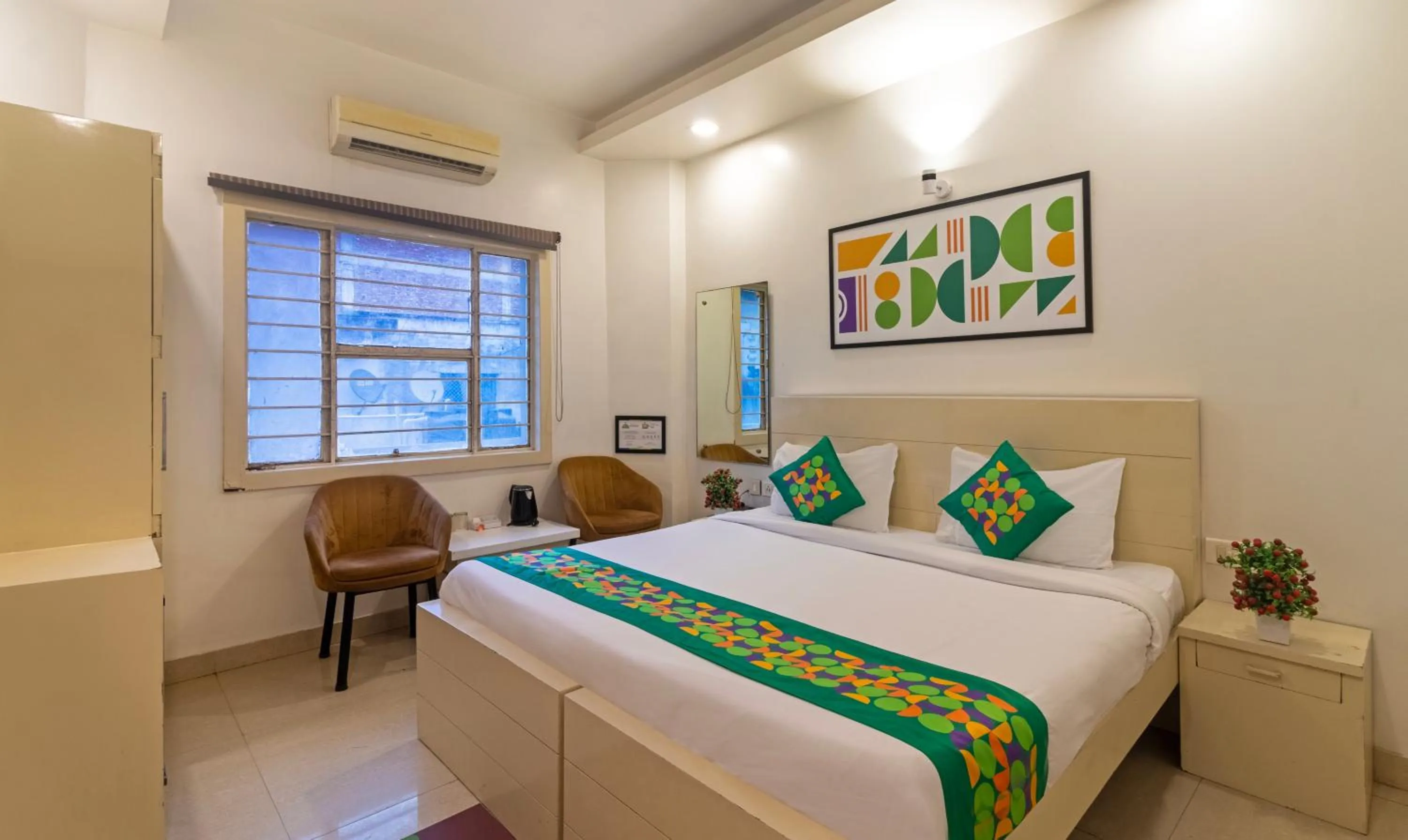 Bedroom, Bed in Treebo Empire Red Carpet