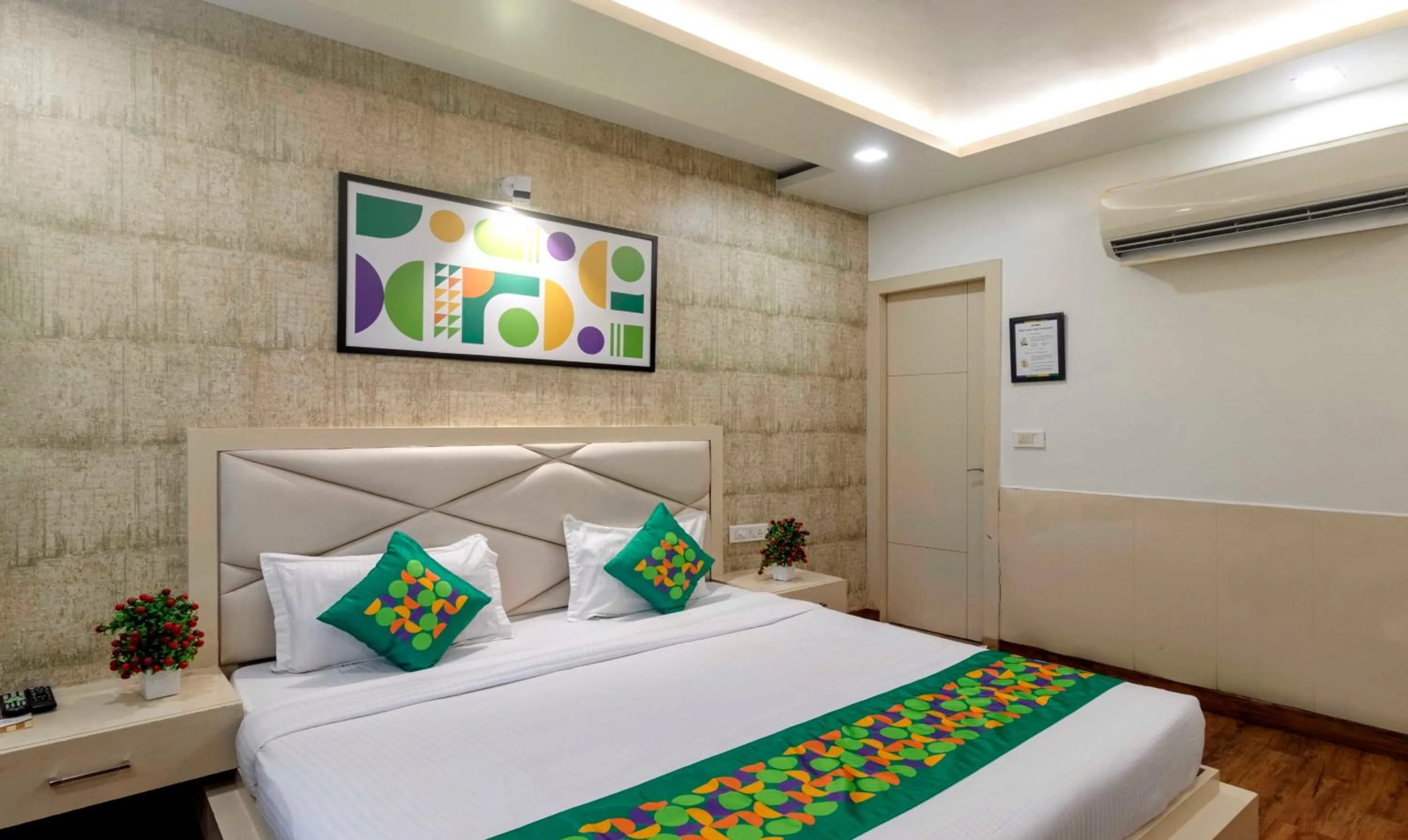 Bedroom, Bed in Treebo Empire Red Carpet