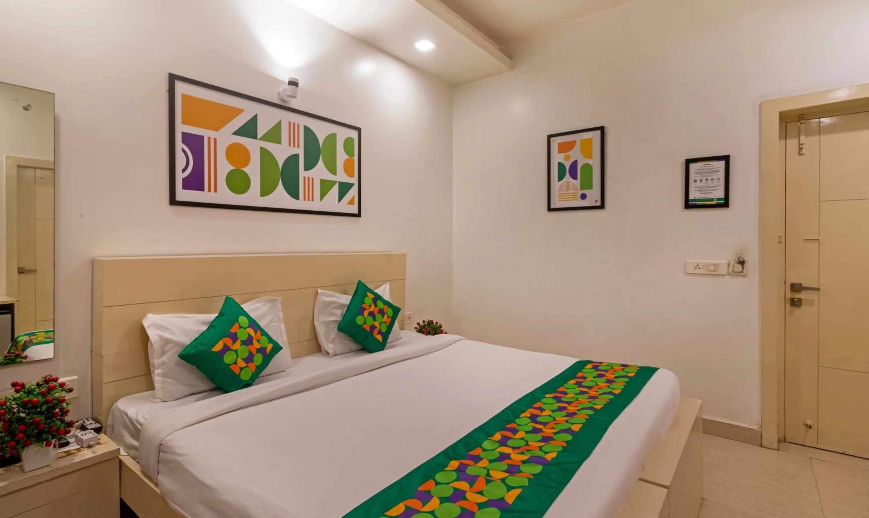 Bedroom, Bed in Treebo Empire Red Carpet