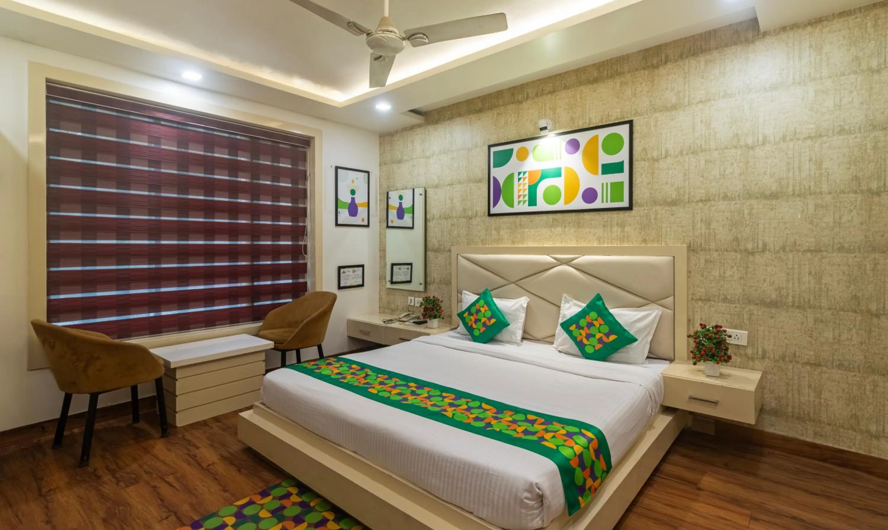 Bedroom, Bed in Treebo Empire Red Carpet