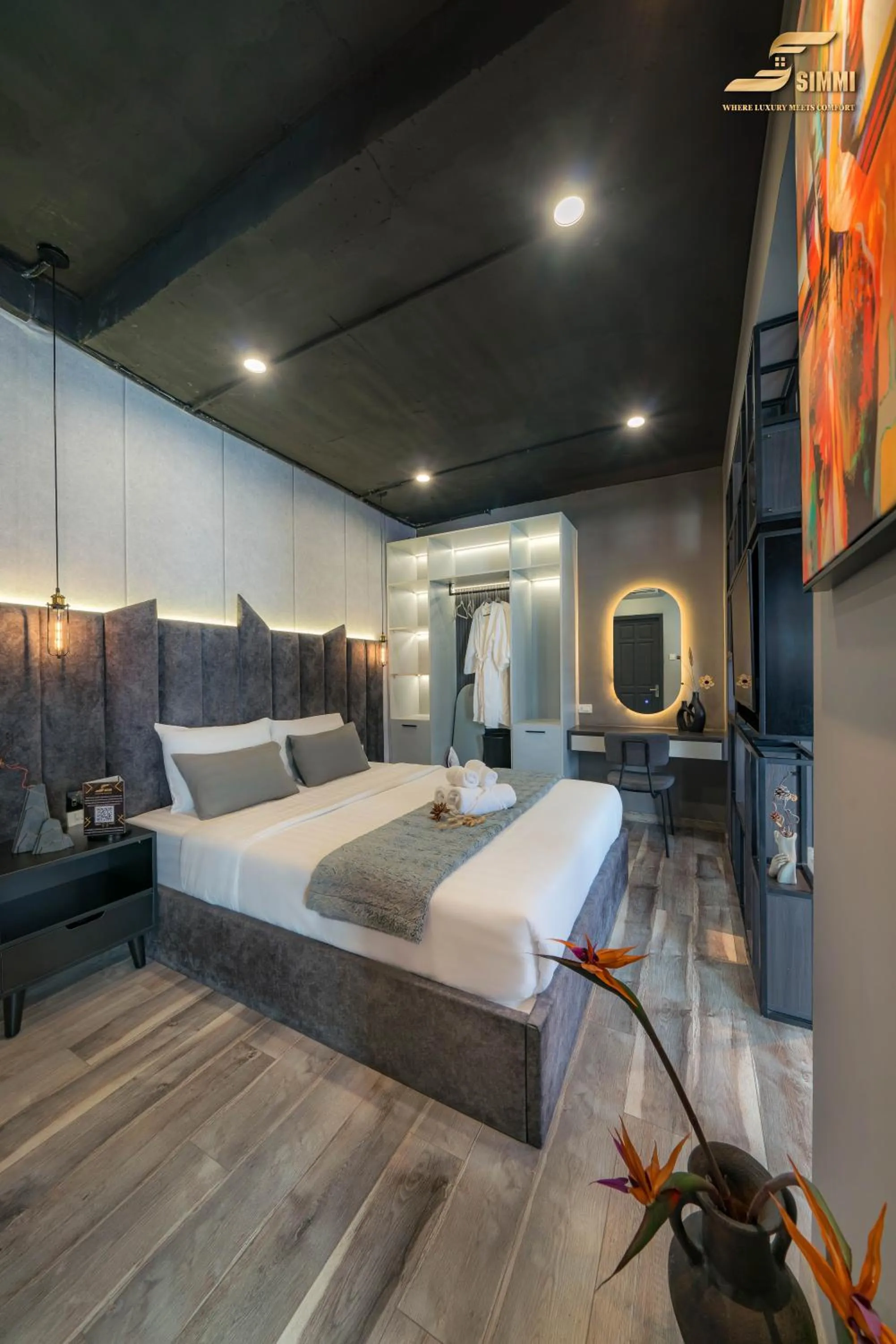 Bed in Simmi Signature Hotel & Apartment