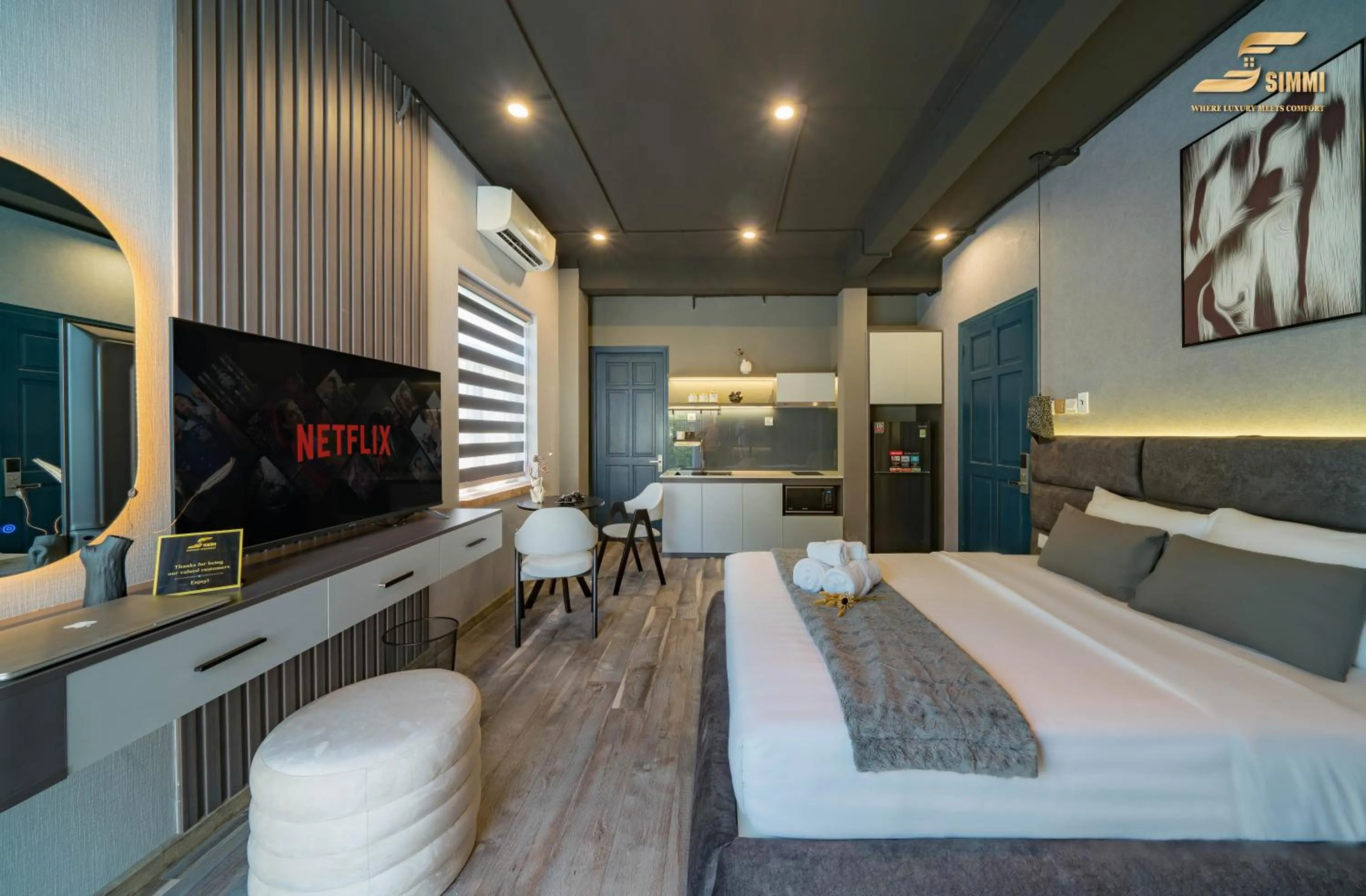 Bed in Simmi Signature Hotel & Apartment