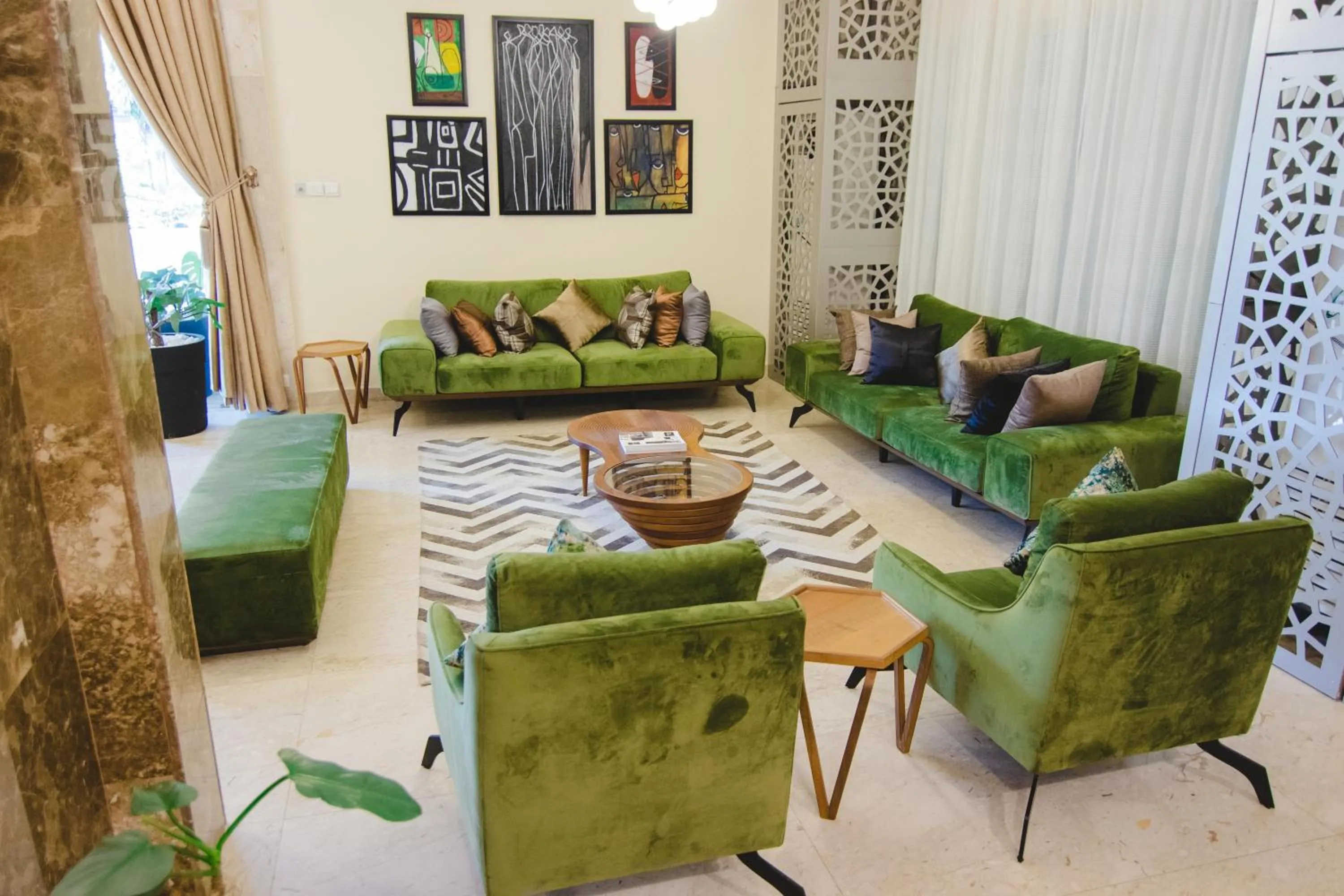 Seating area in BON Hotel Imperial