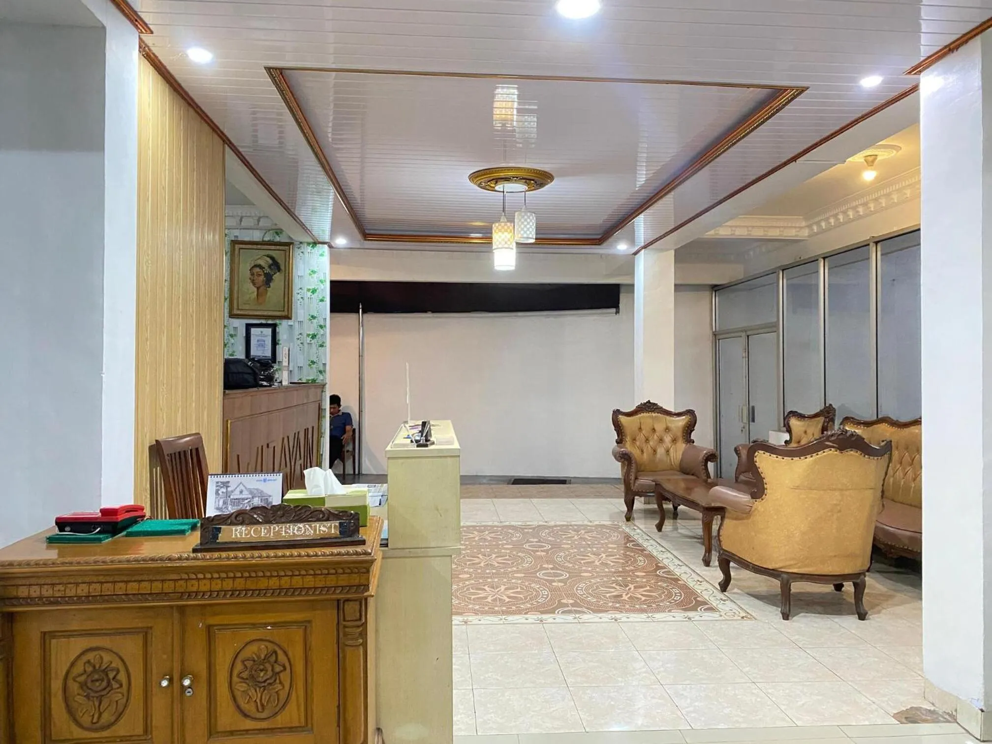 Lobby or reception in New Wijaya Hotel