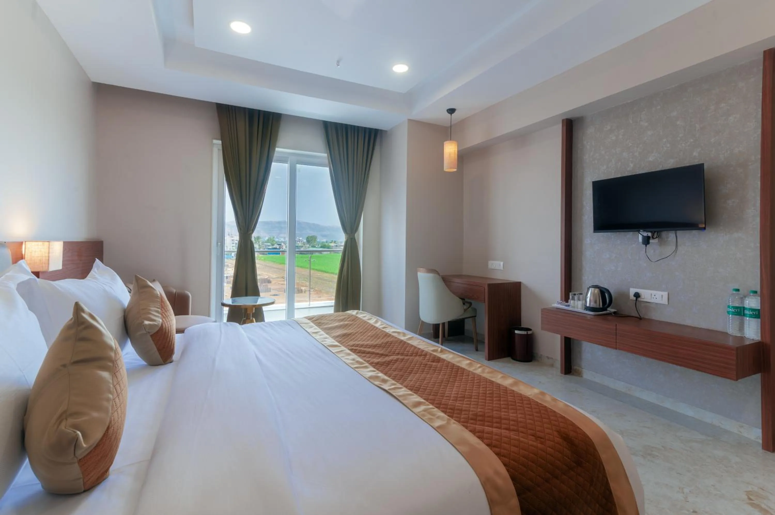 View (from property/room), Bed in VITS Satyajeet Karad