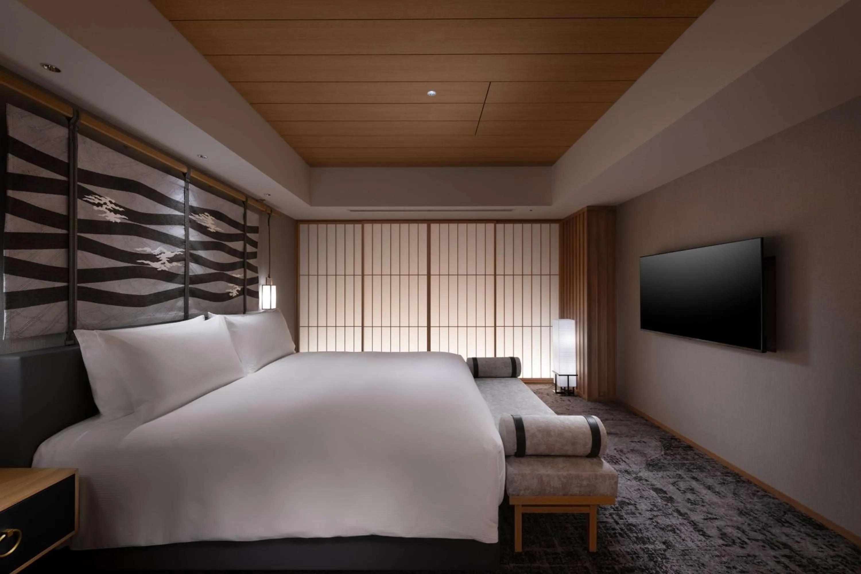 Bed in Hilton Kyoto