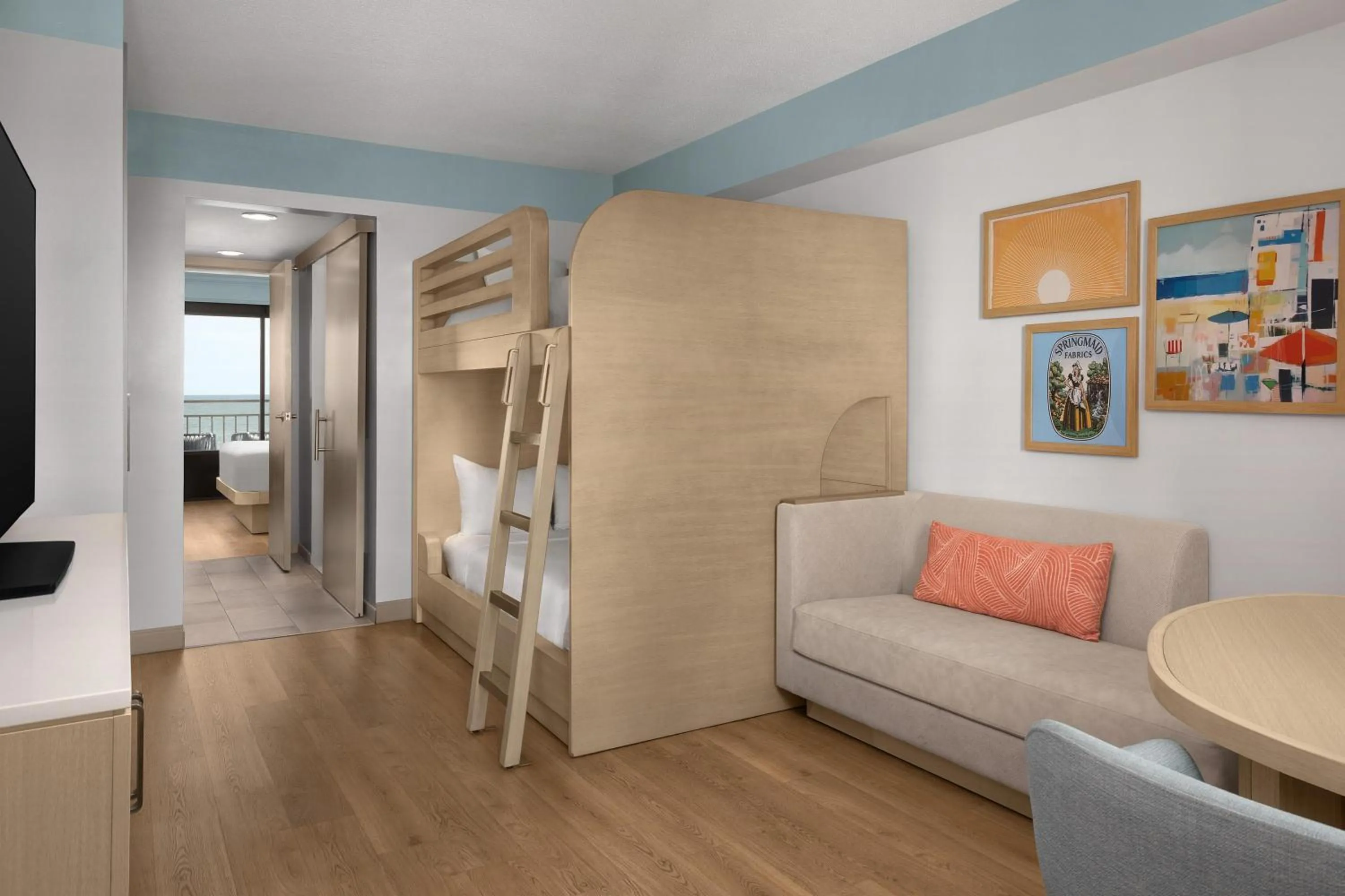 Bed in The Ellie Beach Resort Myrtle Beach, Tapestry By Hilton