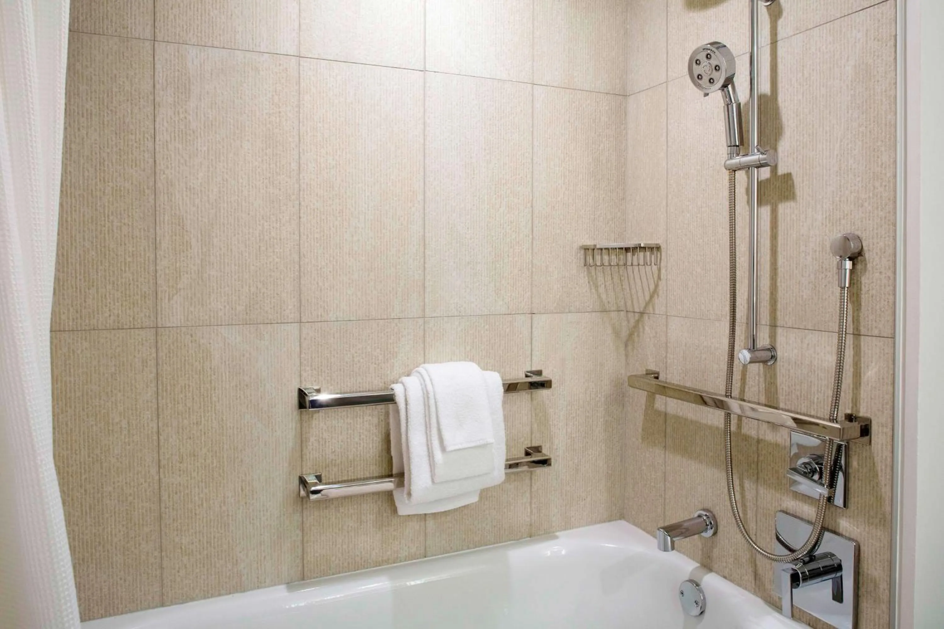 Bathroom in The Ellie Beach Resort Myrtle Beach, Tapestry By Hilton