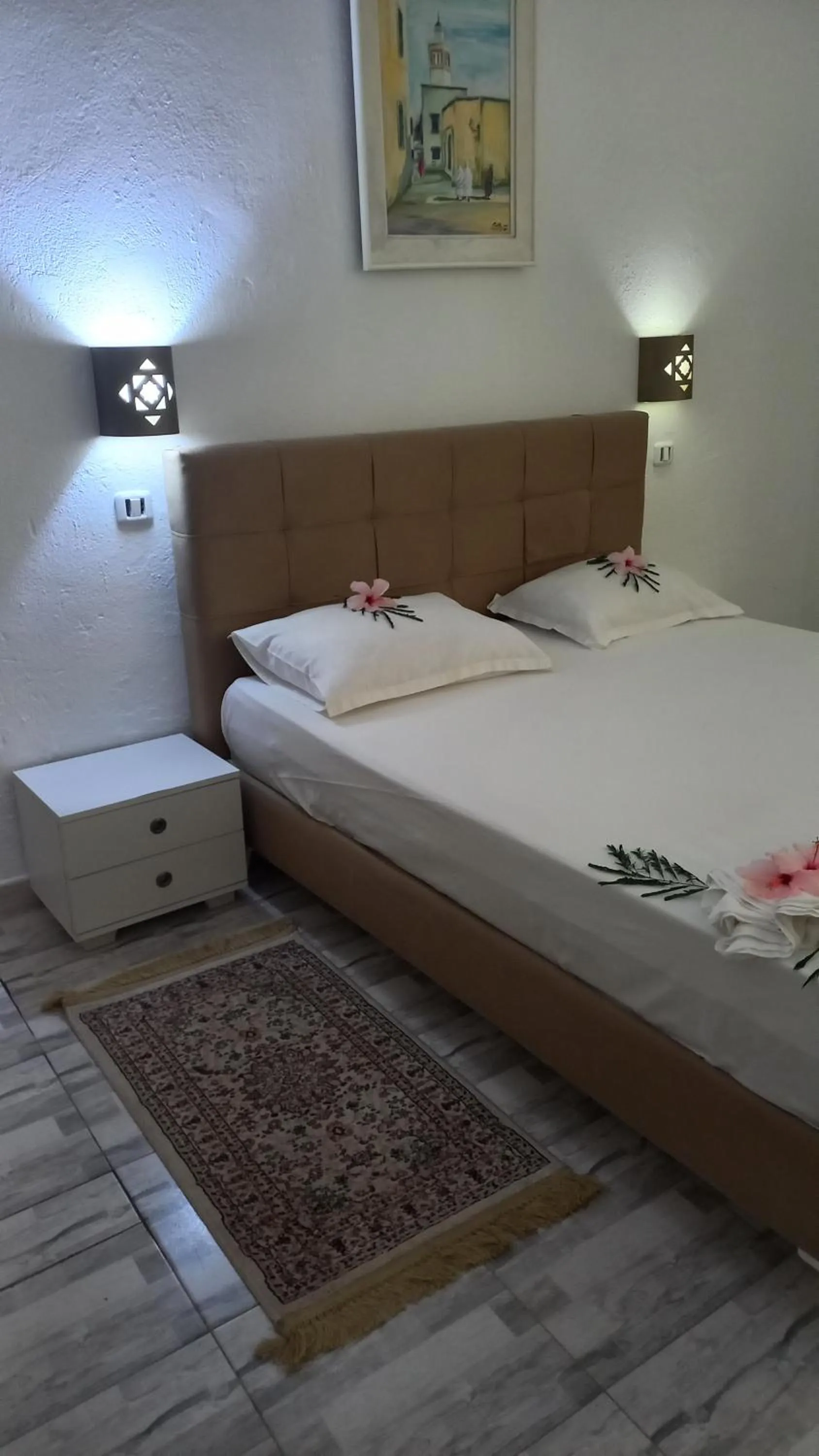 Bed in Hotel Le Khalife