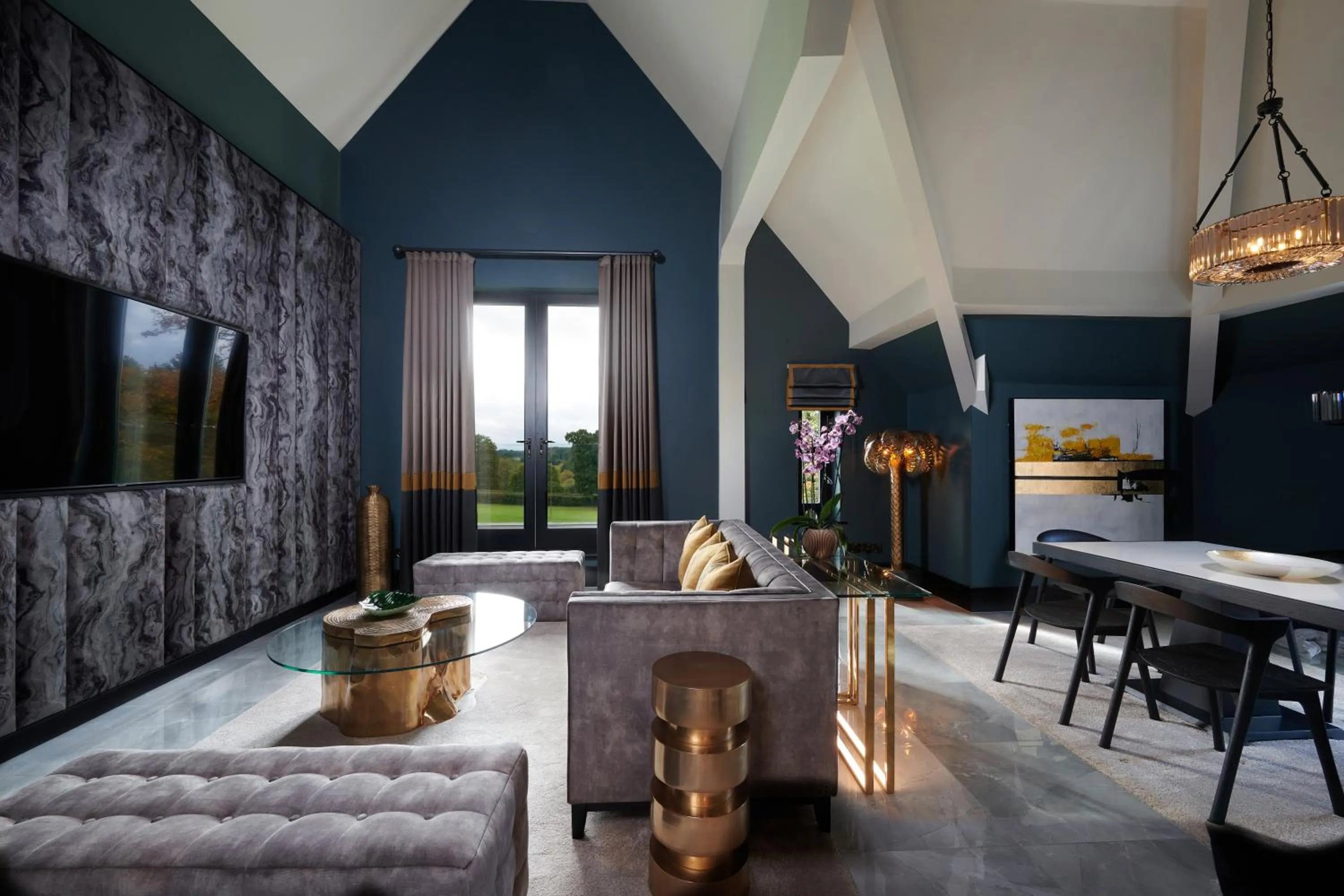 Living room in Aldwark Manor Estate