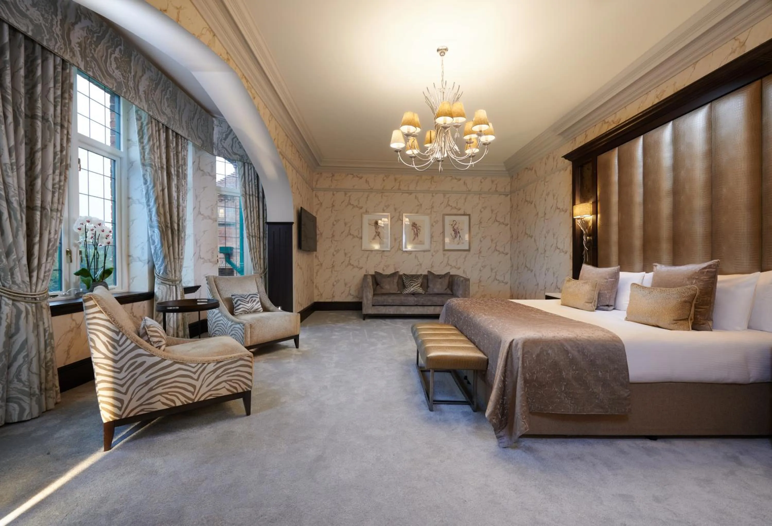 Seating area in Aldwark Manor Estate