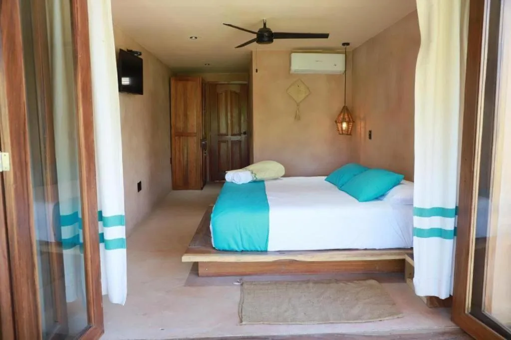 Bed in Hotel Rinconcito de Mazunte