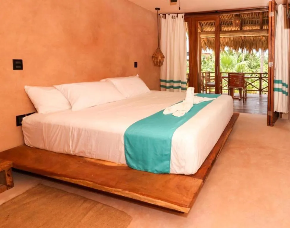 Bed in Hotel Rinconcito de Mazunte