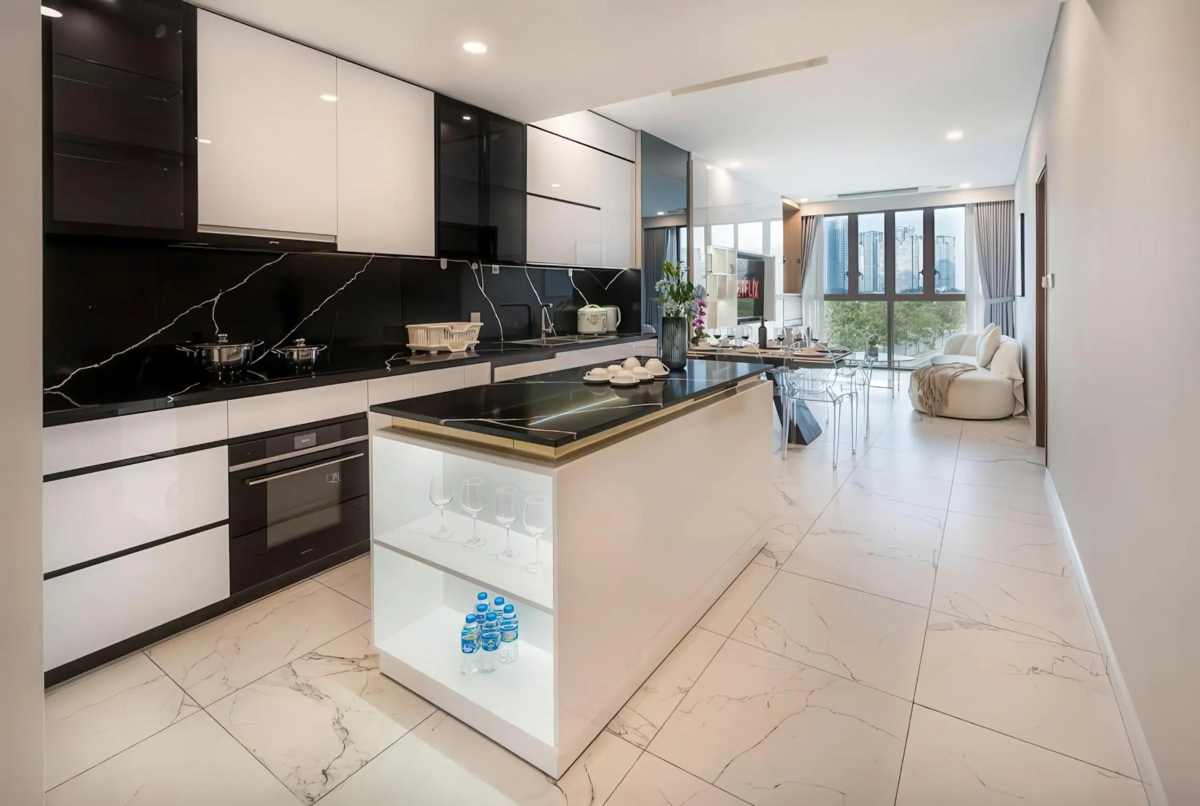 Kitchen or kitchenette in The Galleria Thủ Thiêm - Panorama Sky View