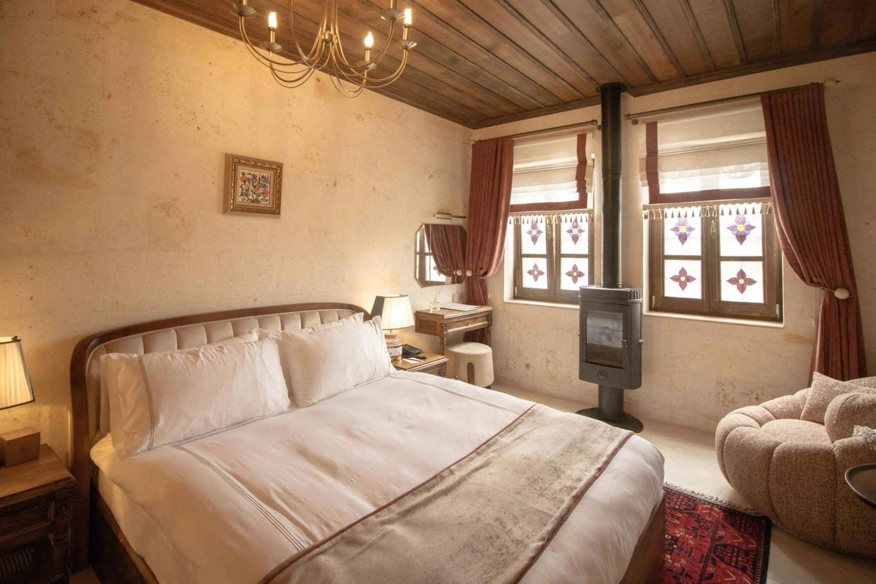 Bed in Via Regia Cappadocia Hotel