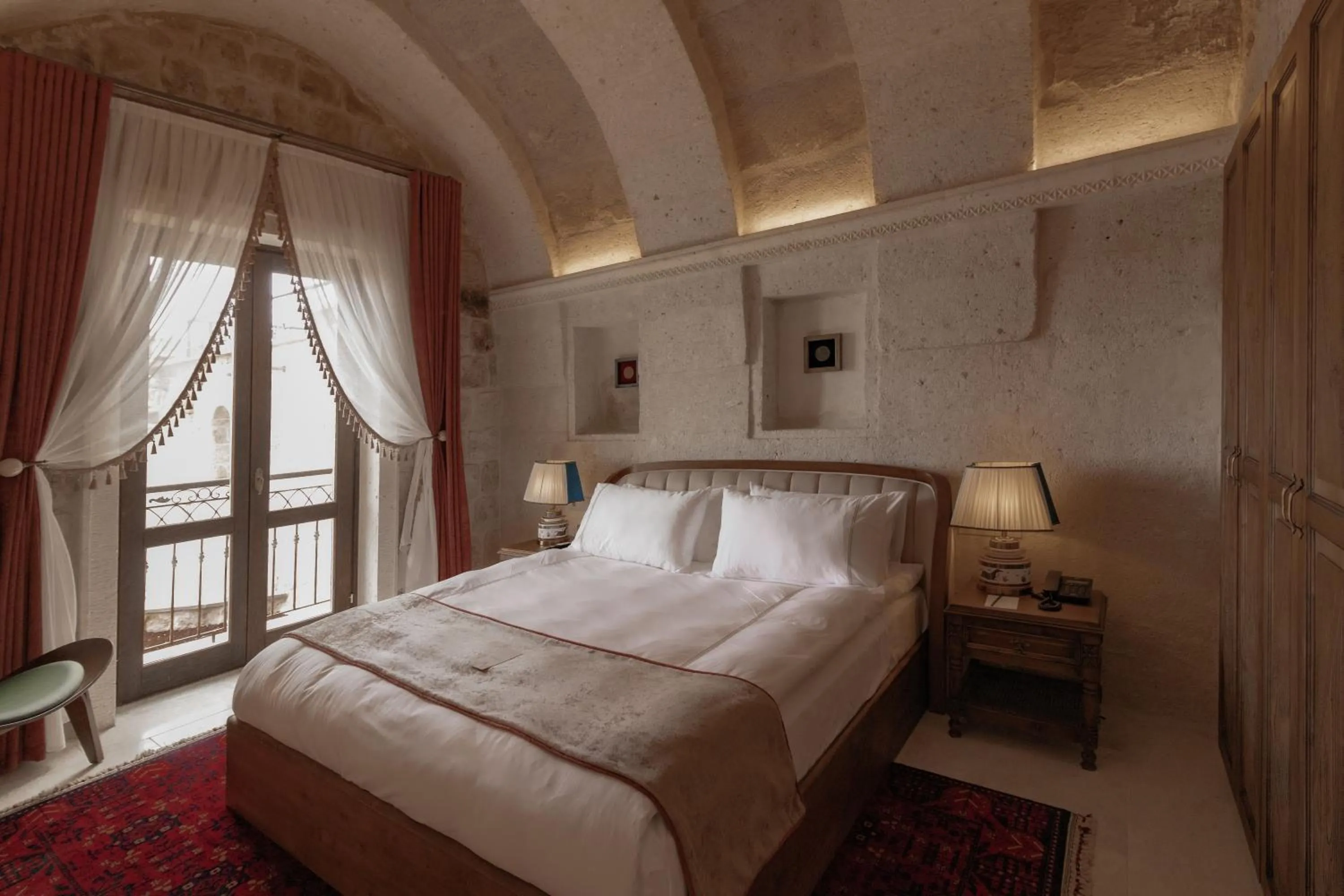 Bed in Via Regia Cappadocia Hotel