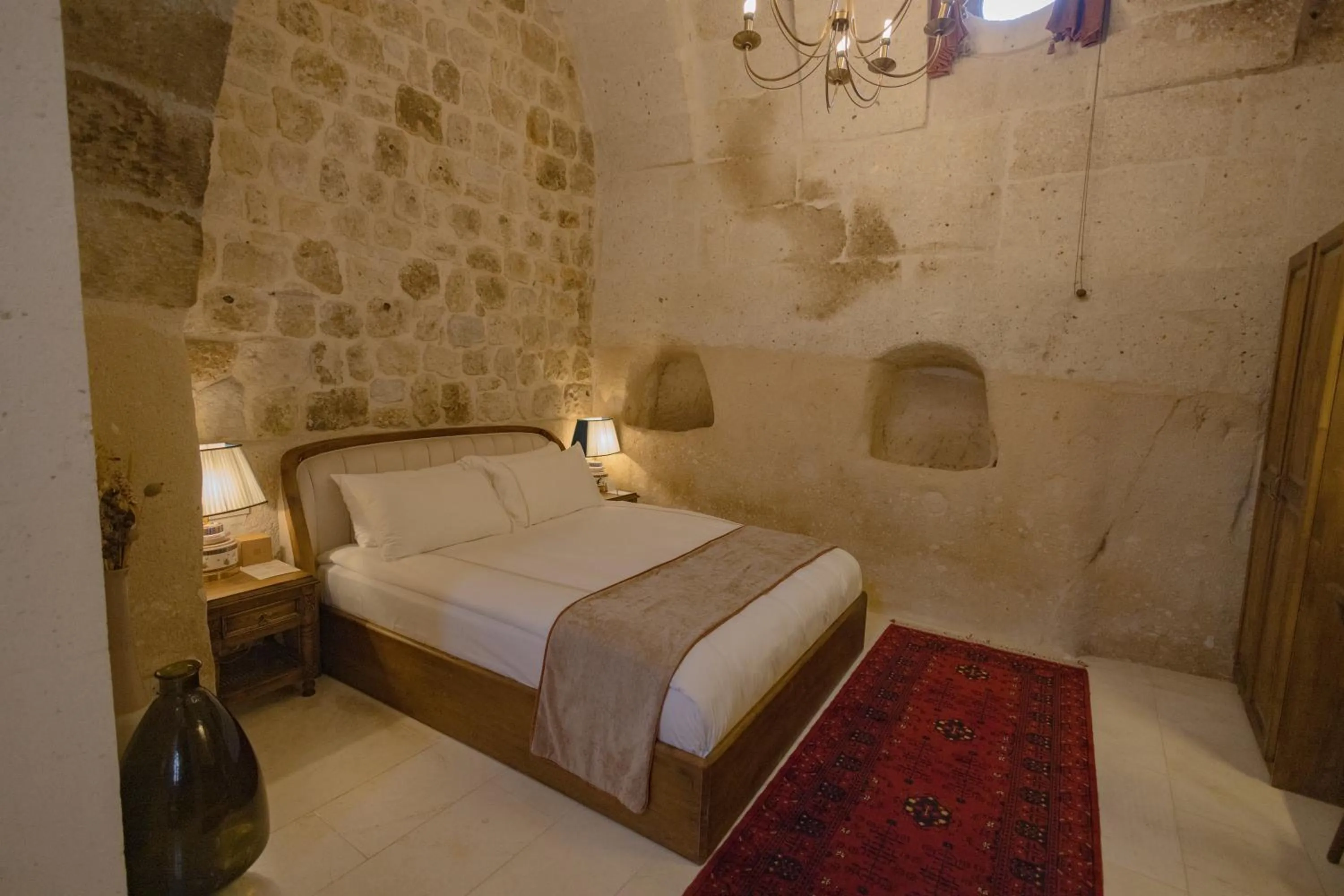 Bed in Via Regia Cappadocia Hotel