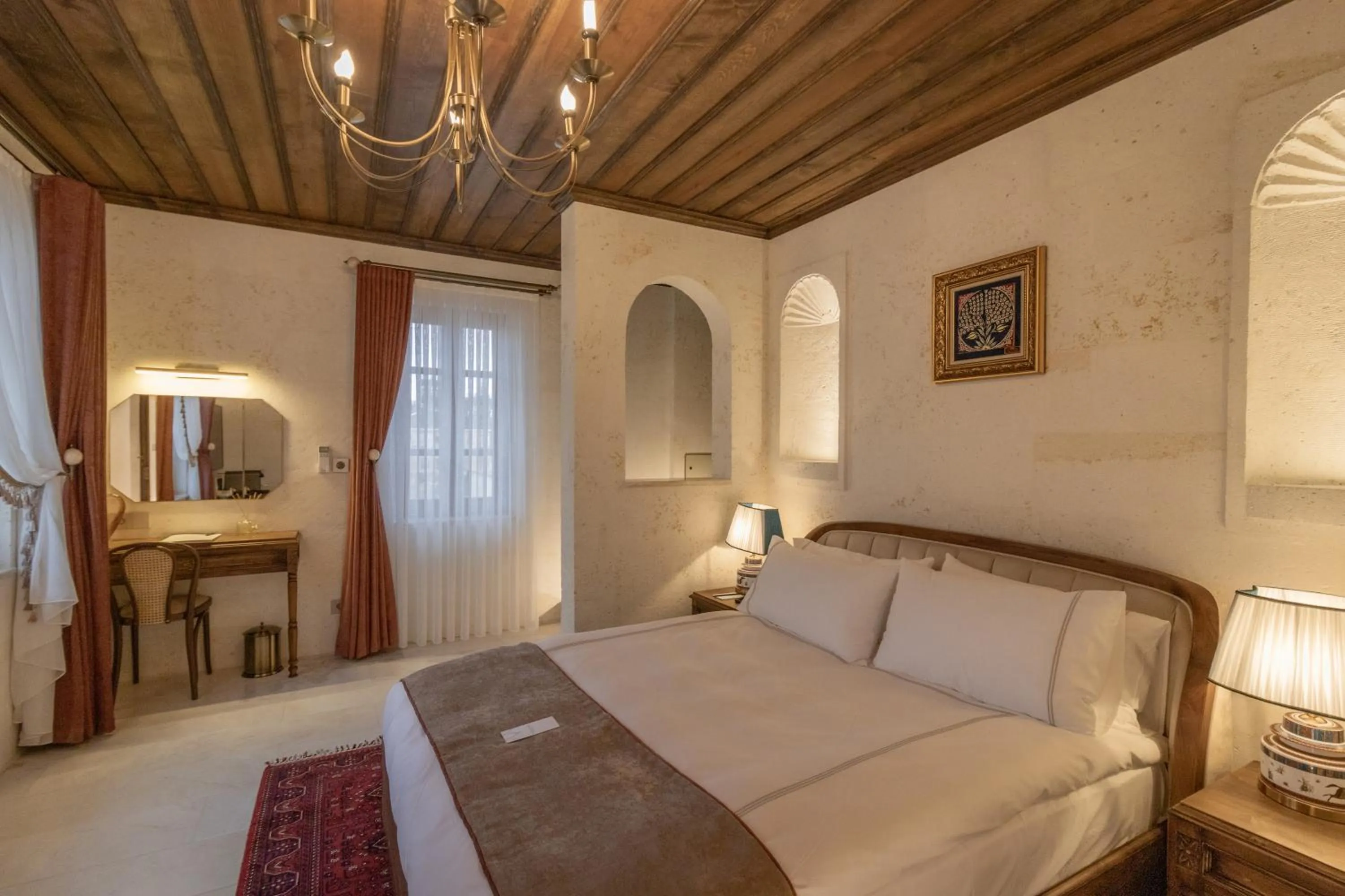 Bed in Via Regia Cappadocia Hotel