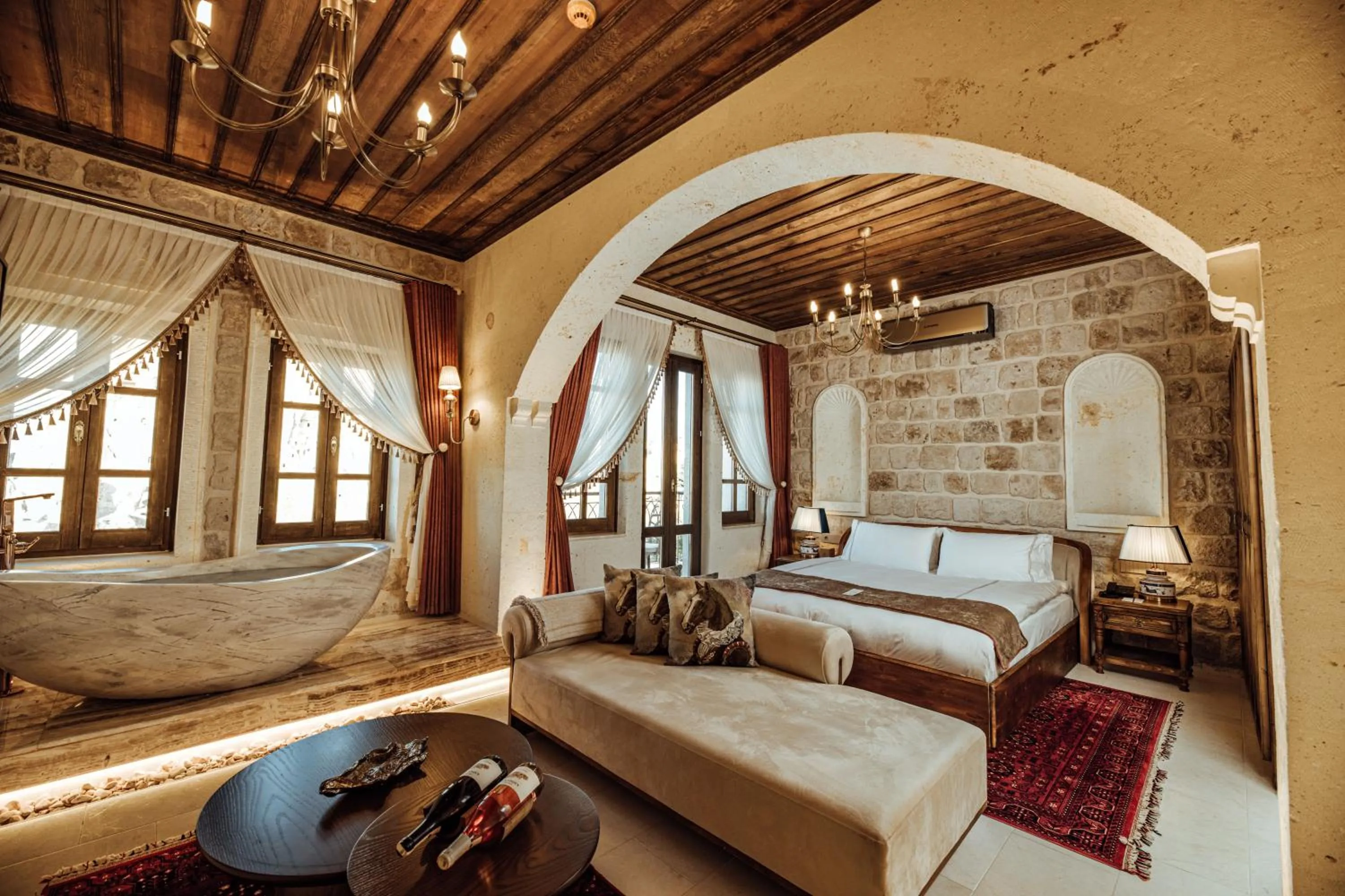 Seating area, Bed in Via Regia Cappadocia Hotel
