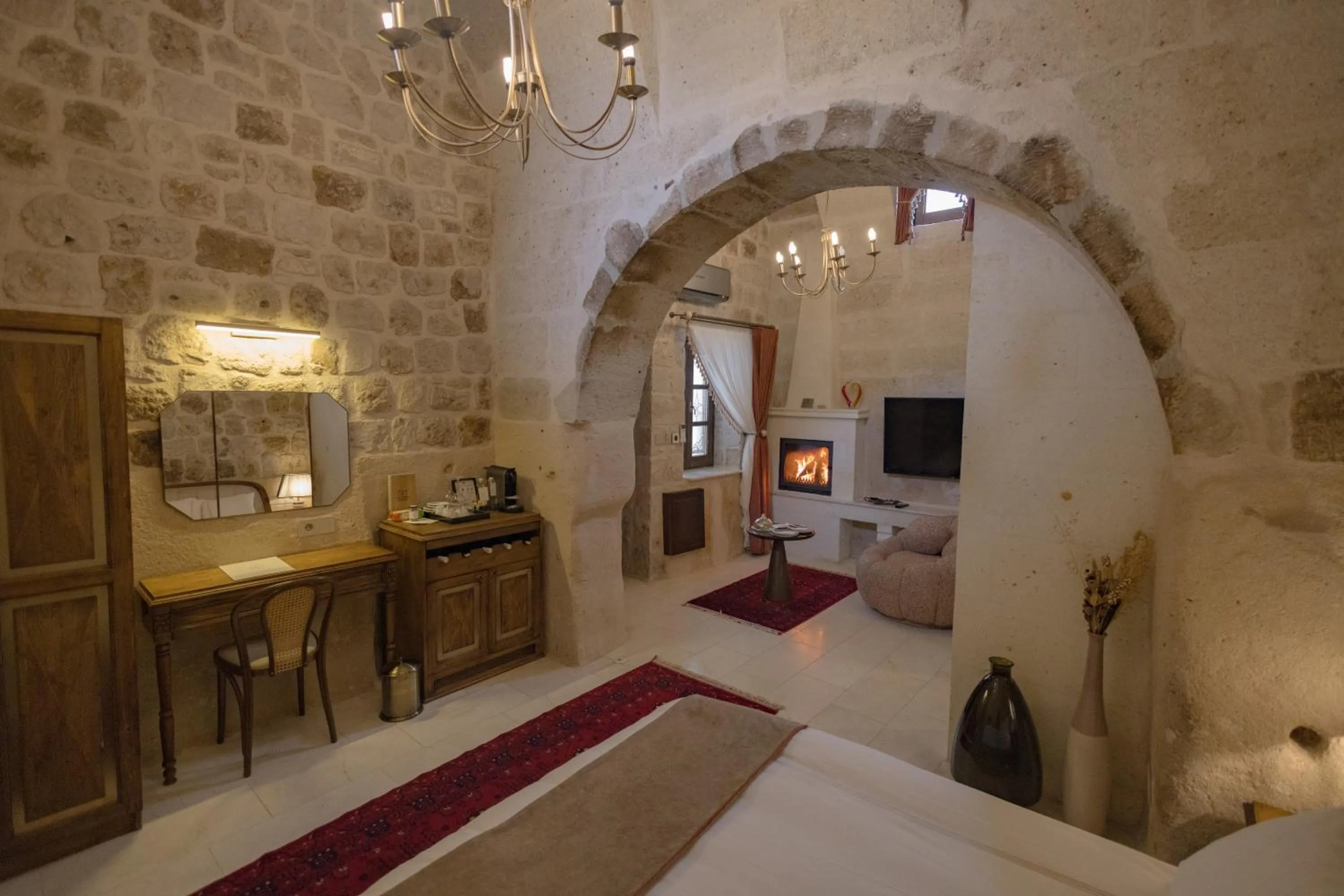 Bed in Via Regia Cappadocia Hotel