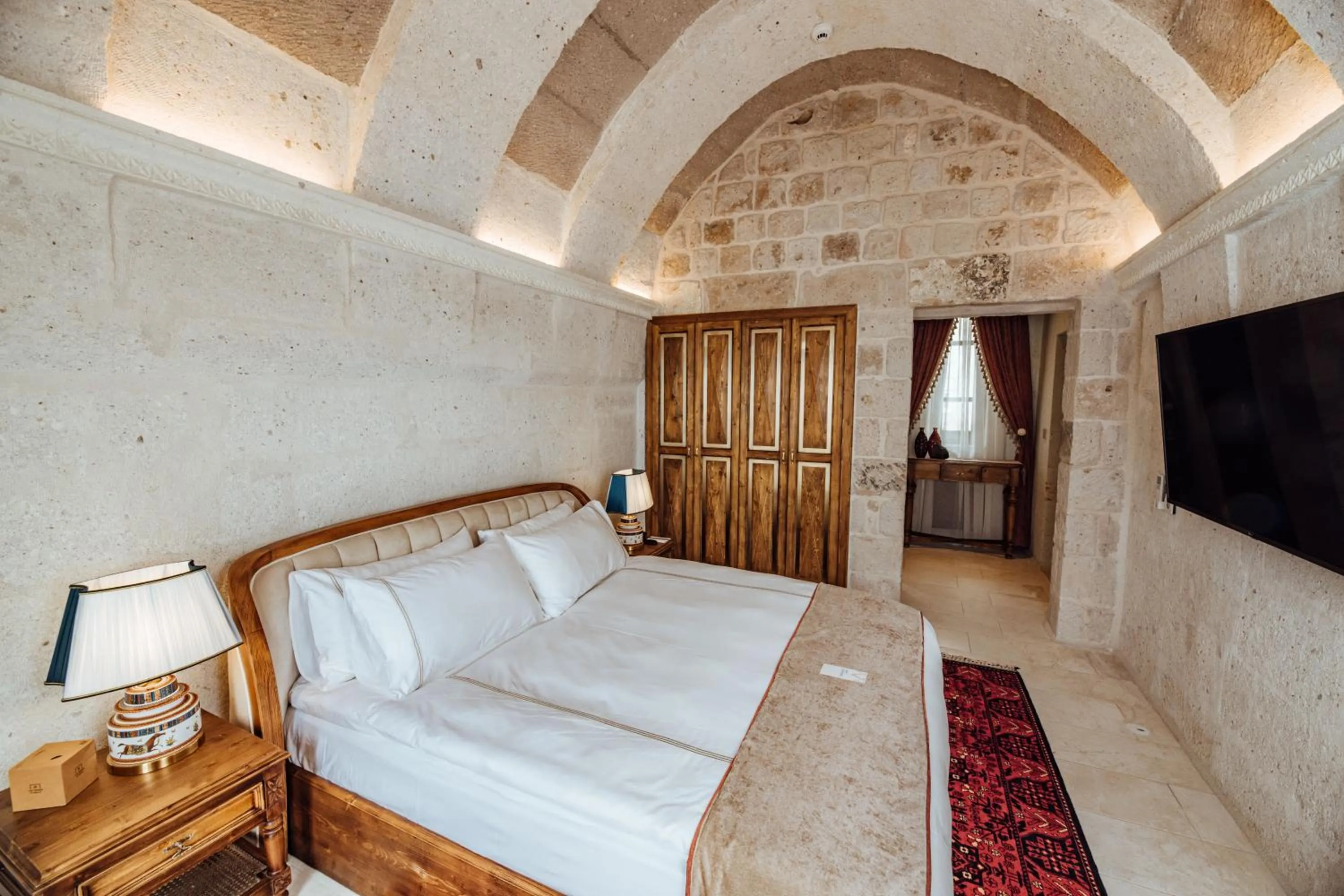 Bed in Via Regia Cappadocia Hotel