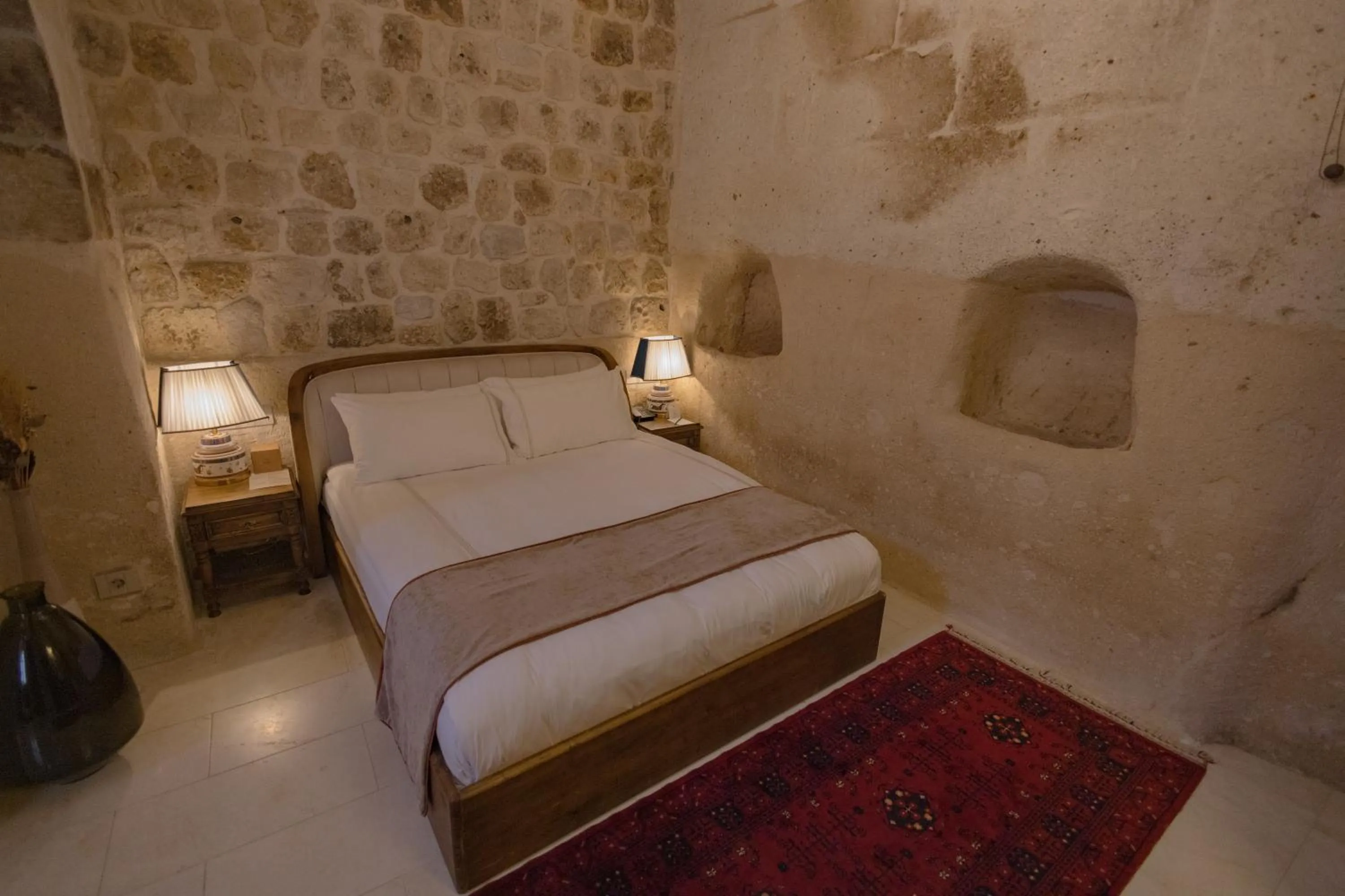 Bed in Via Regia Cappadocia Hotel