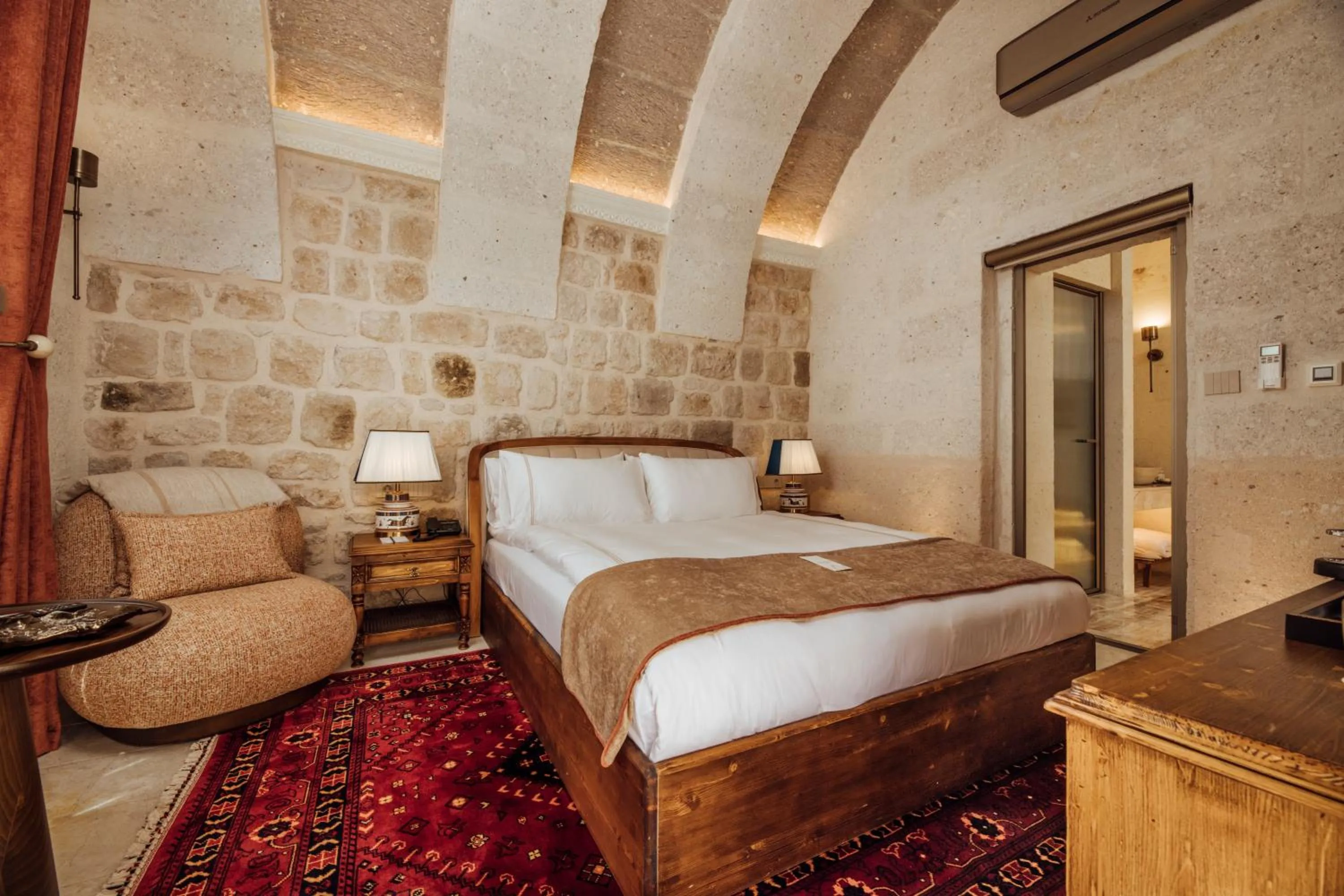 Bed in Via Regia Cappadocia Hotel