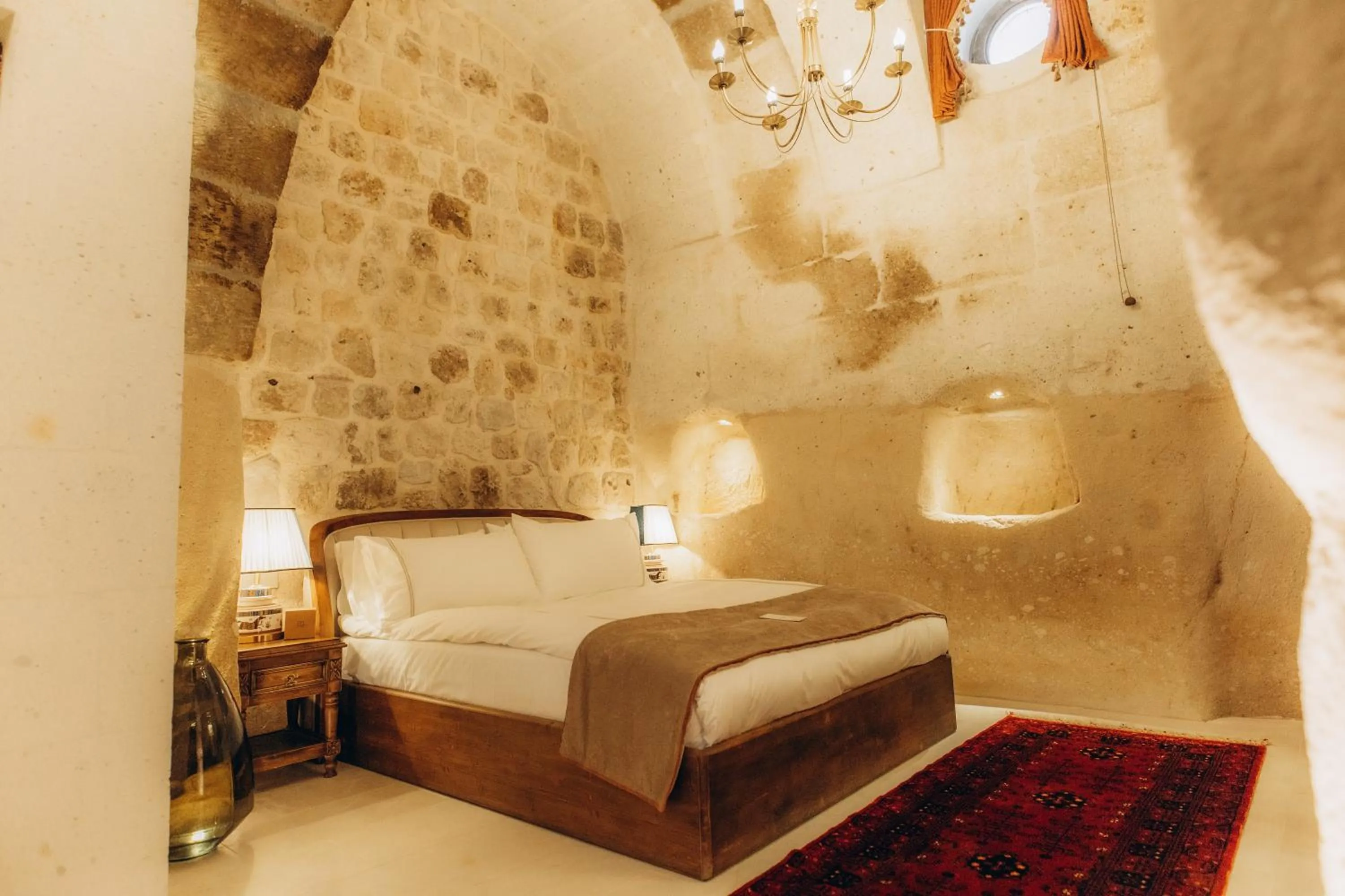 Bed in Via Regia Cappadocia Hotel