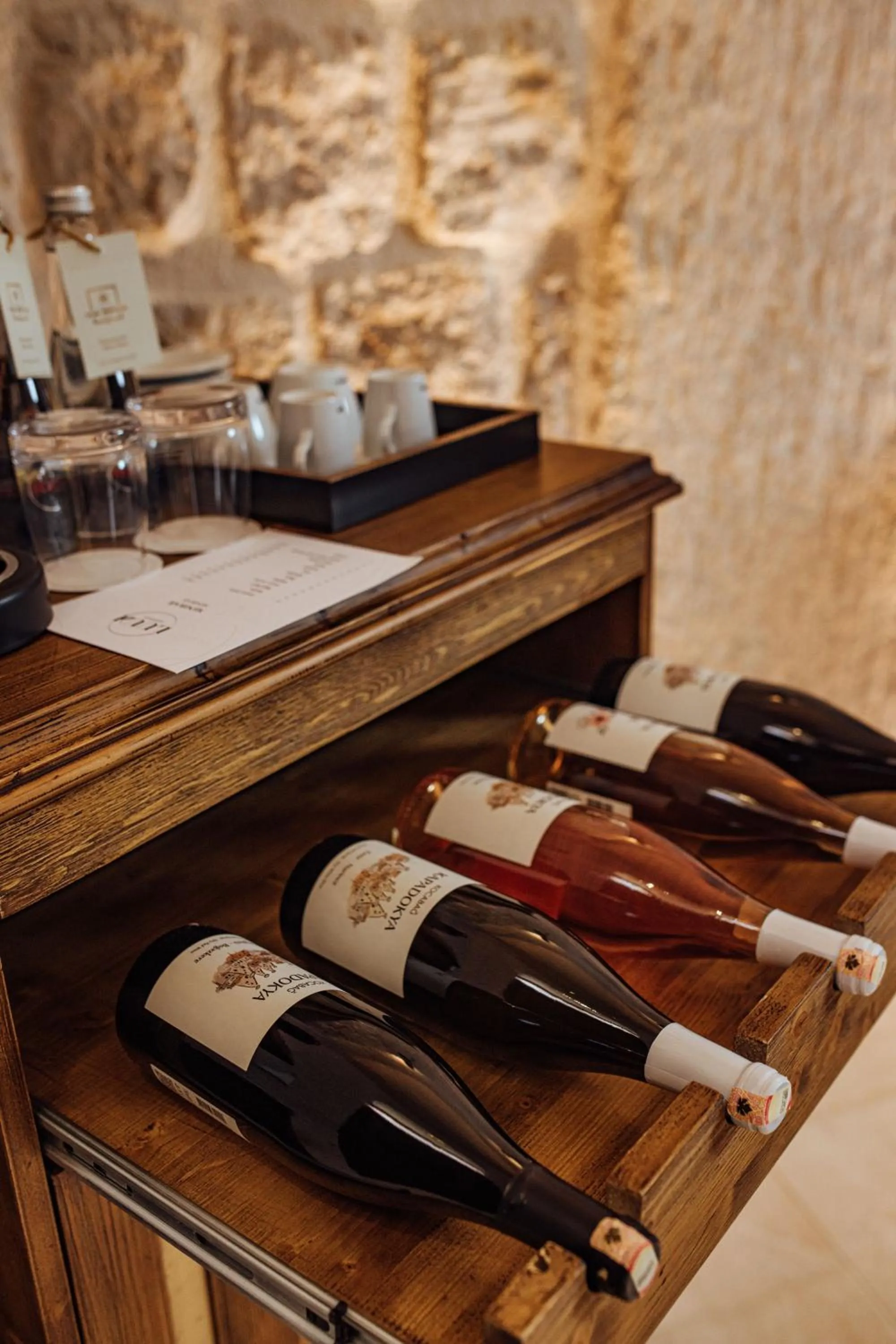 Alcoholic drinks in Via Regia Cappadocia Hotel