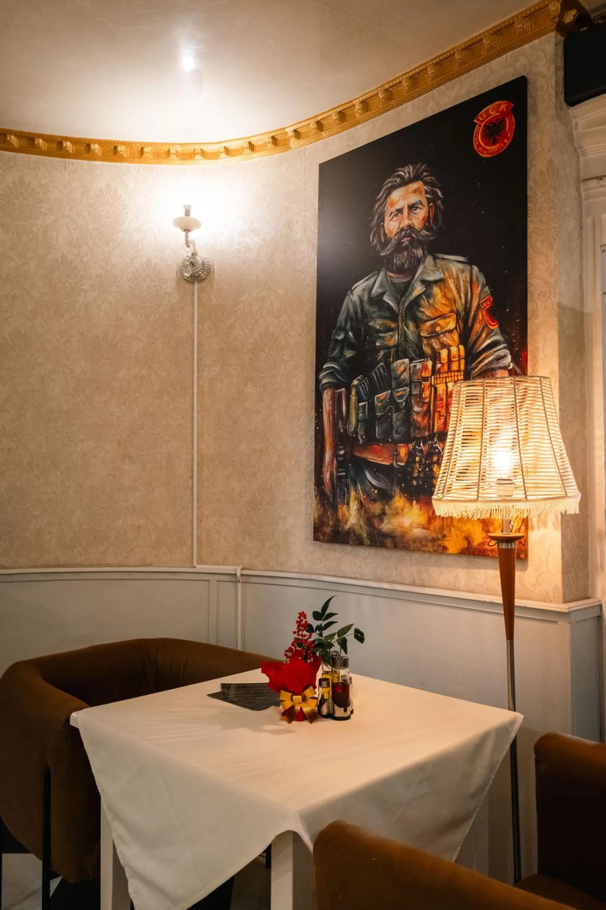 Decorative detail in Hotel Aria