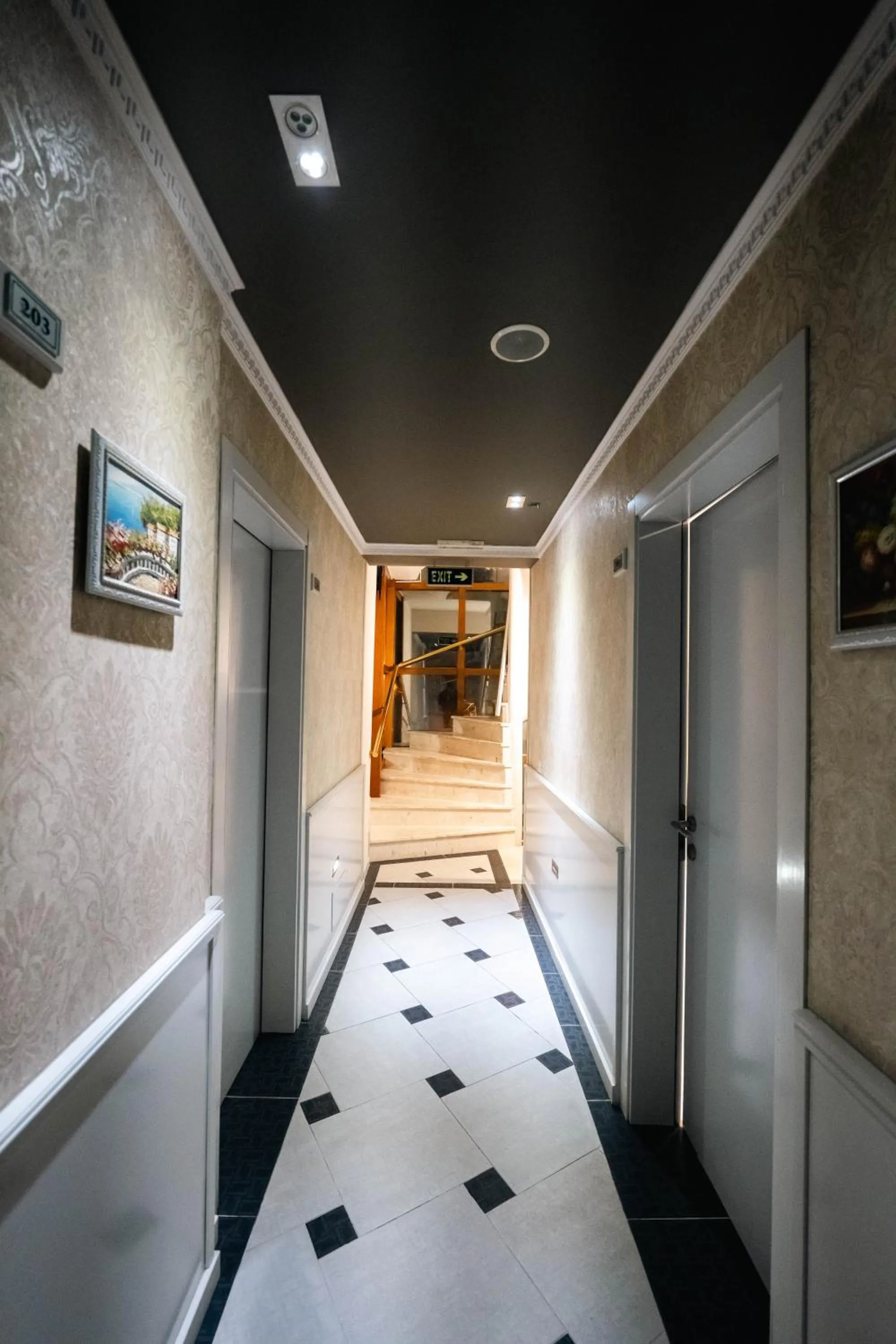 Decorative detail in Hotel Aria